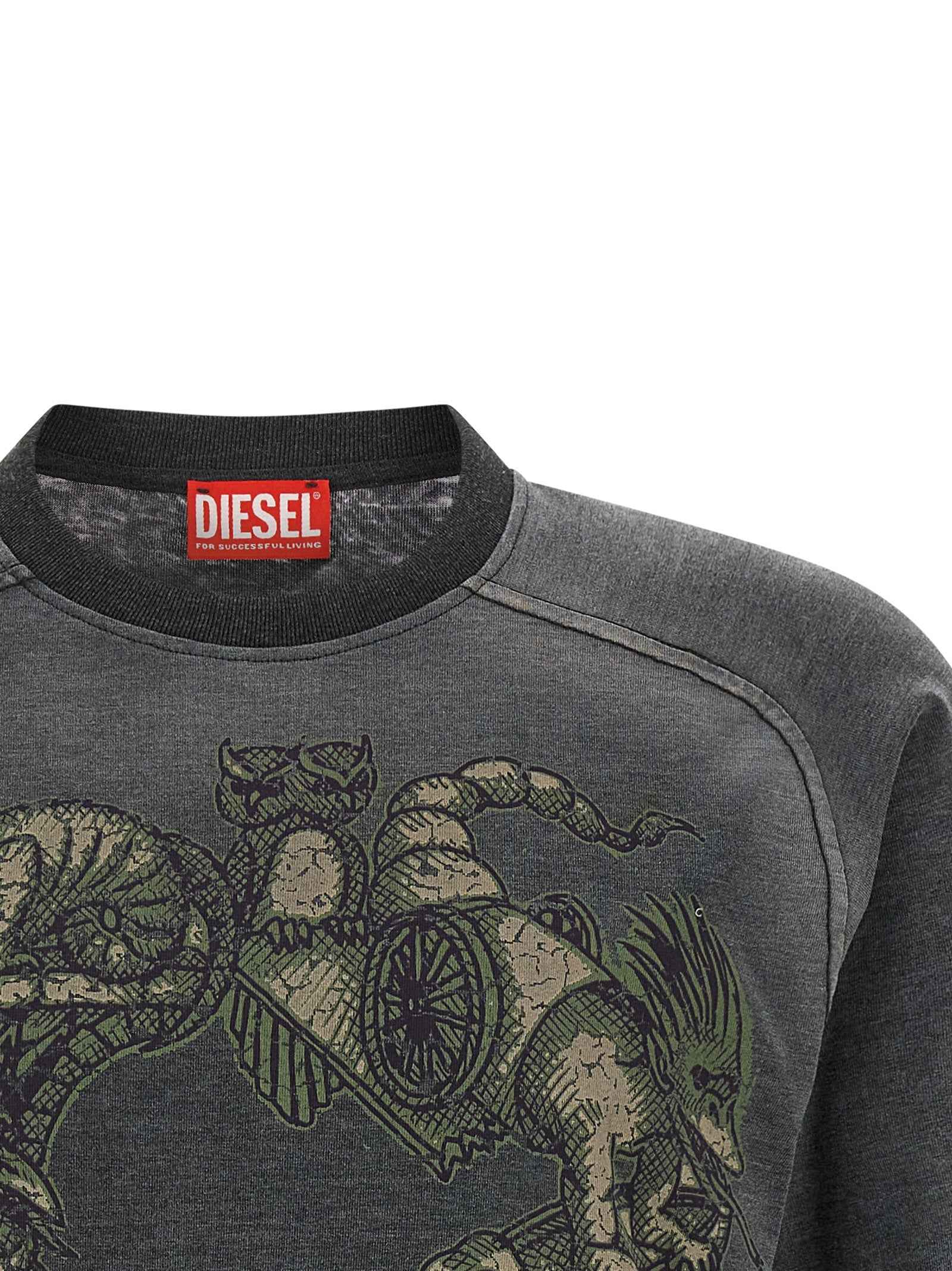 Diesel Gray Cotton Sportswear