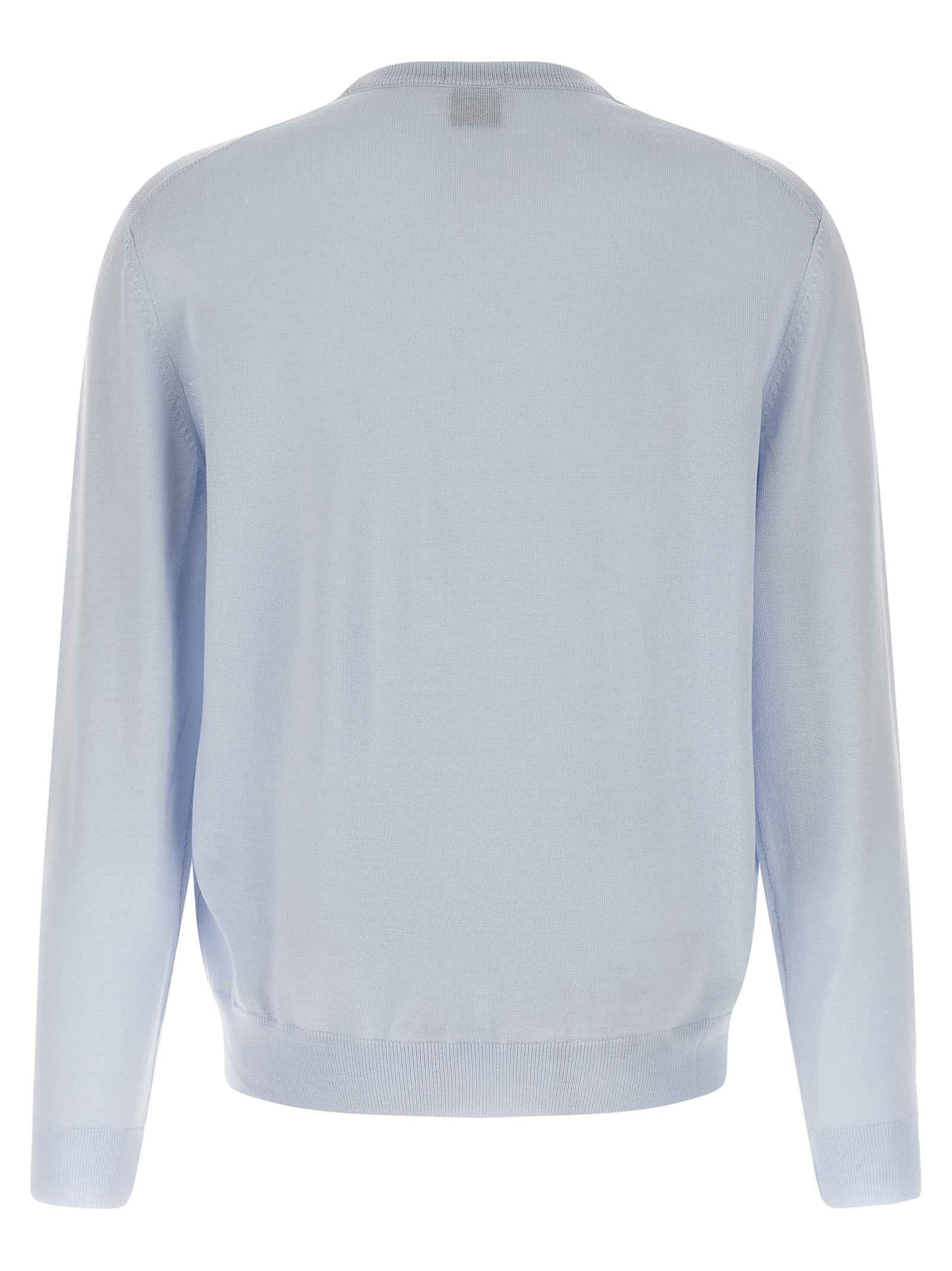 Hugo Boss Blue Virgin Wool Cardigan