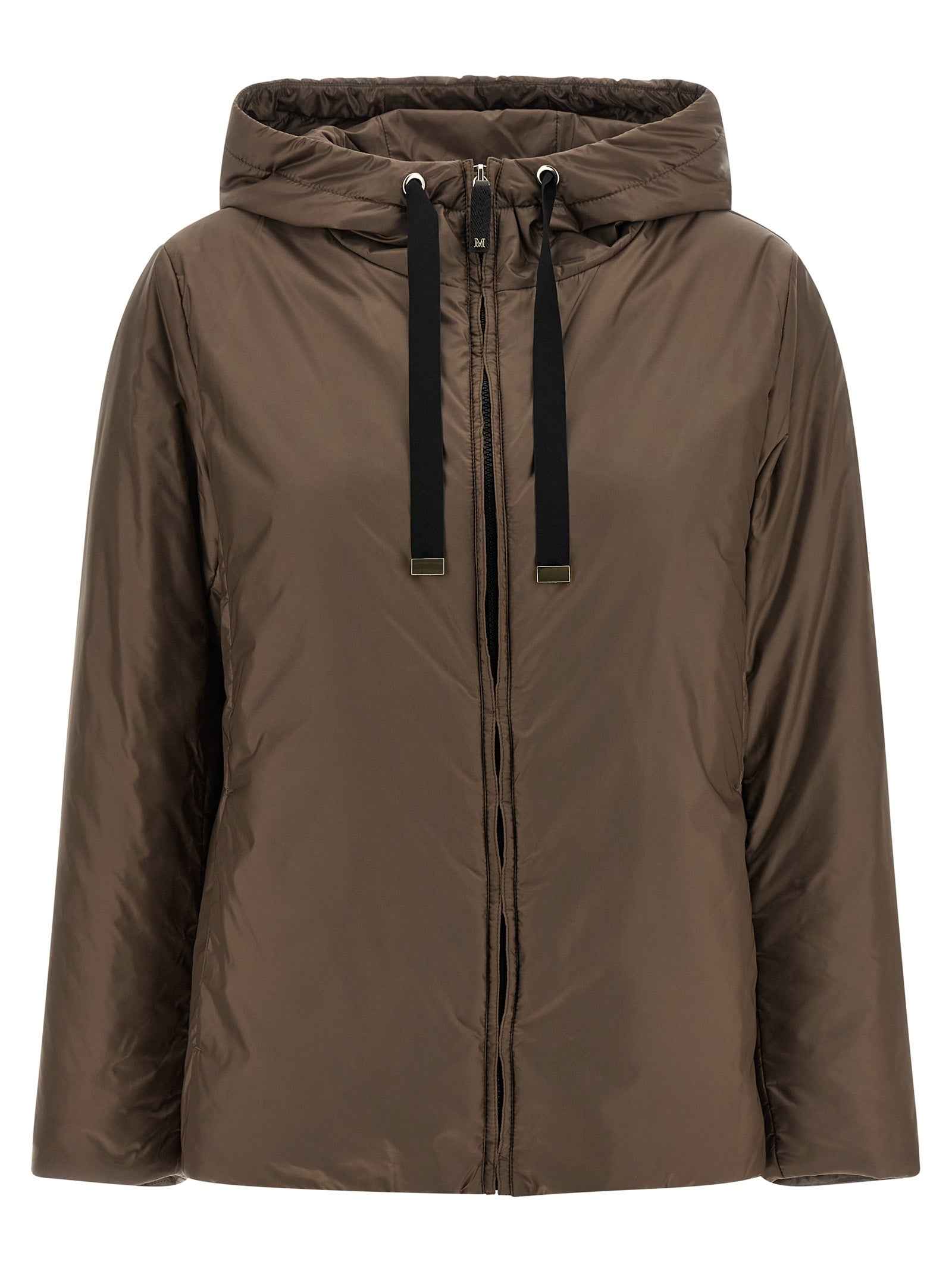 Max Mara Brown Polyester Full-Length Jacket
