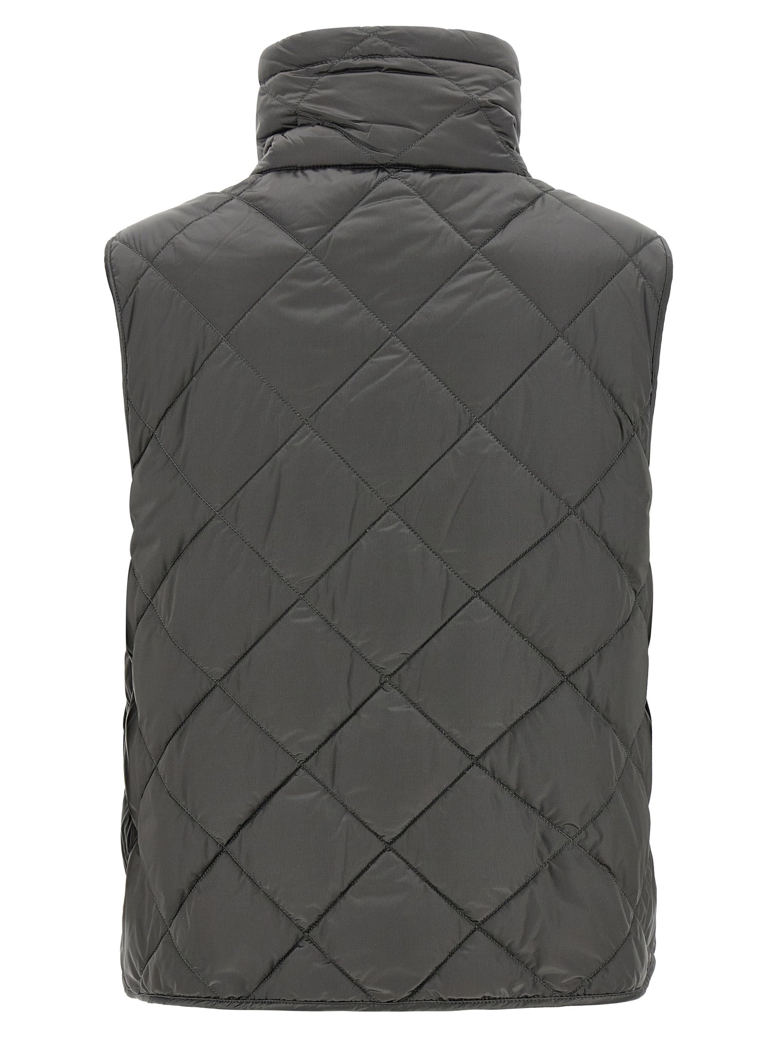 Max Mara Gray Polyamide Sleeveless Jacket