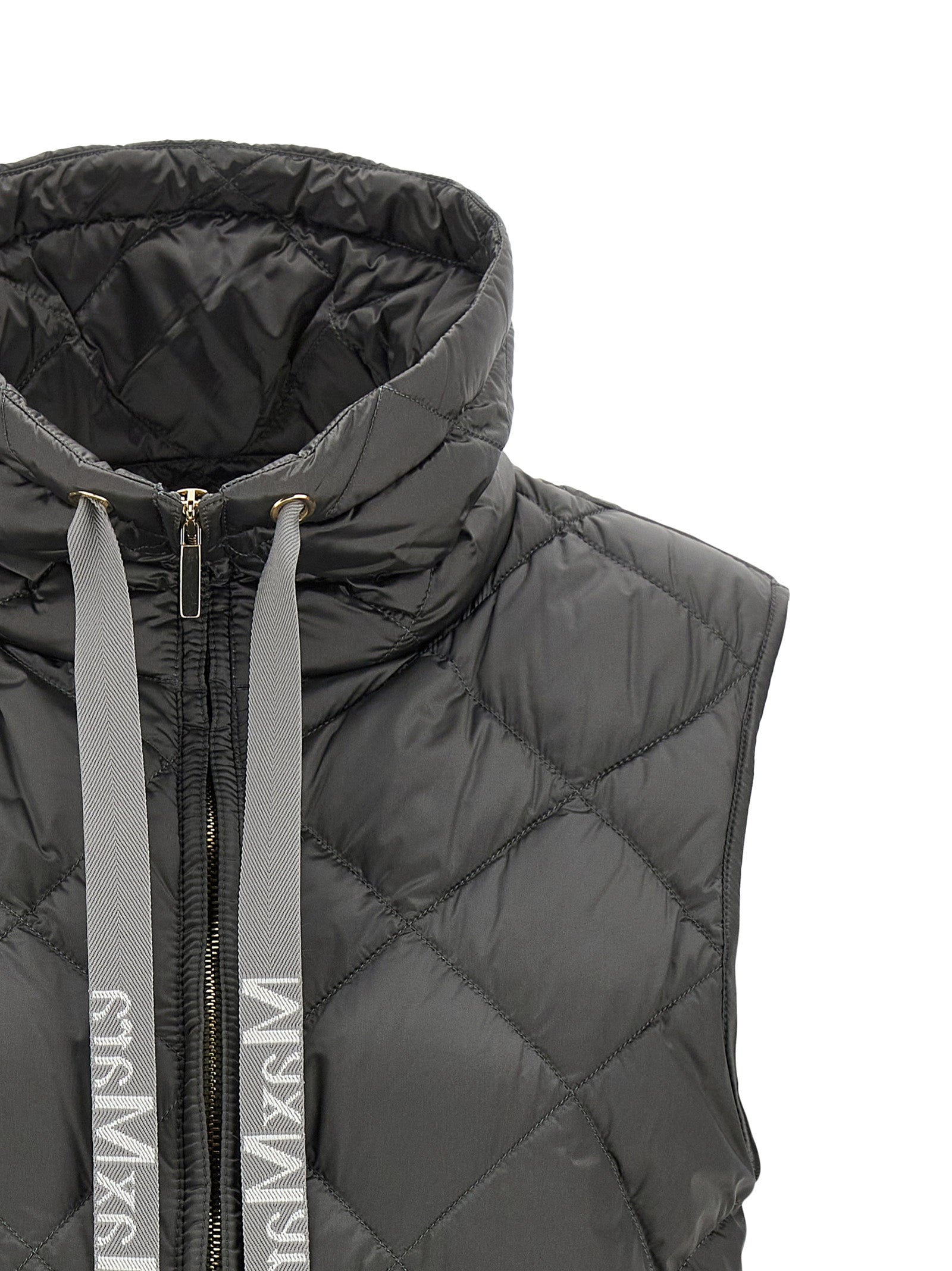 Max Mara Gray Polyamide Sleeveless Jacket