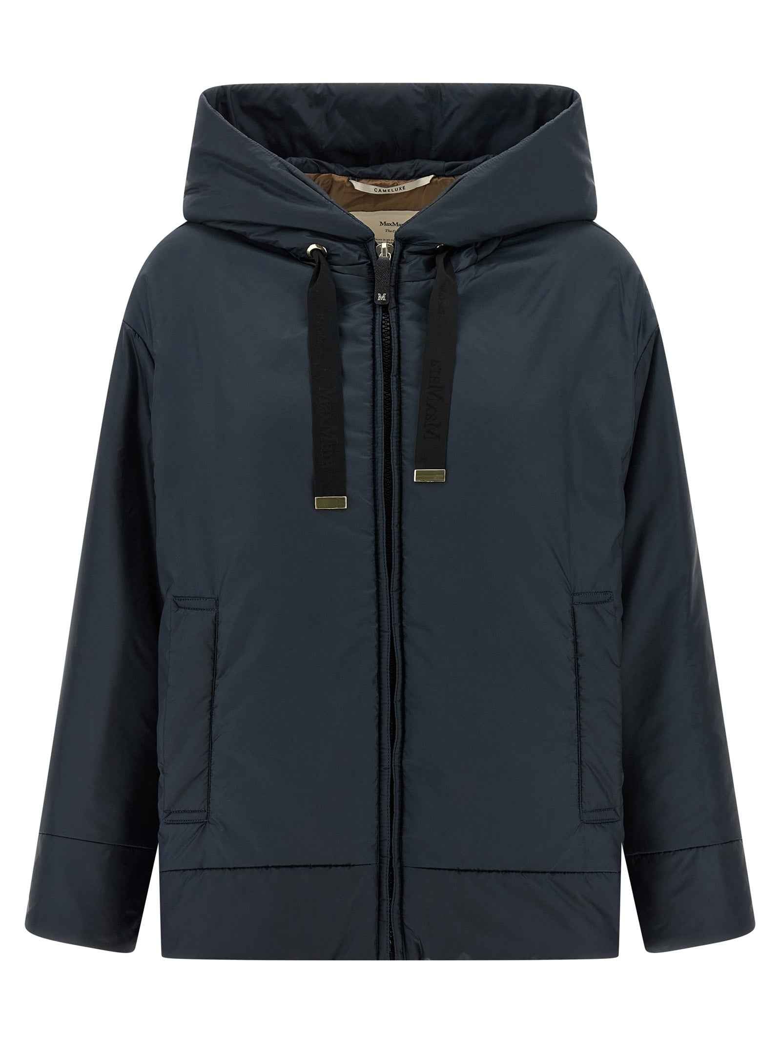Max Mara Blue Polyester Shell Jacket