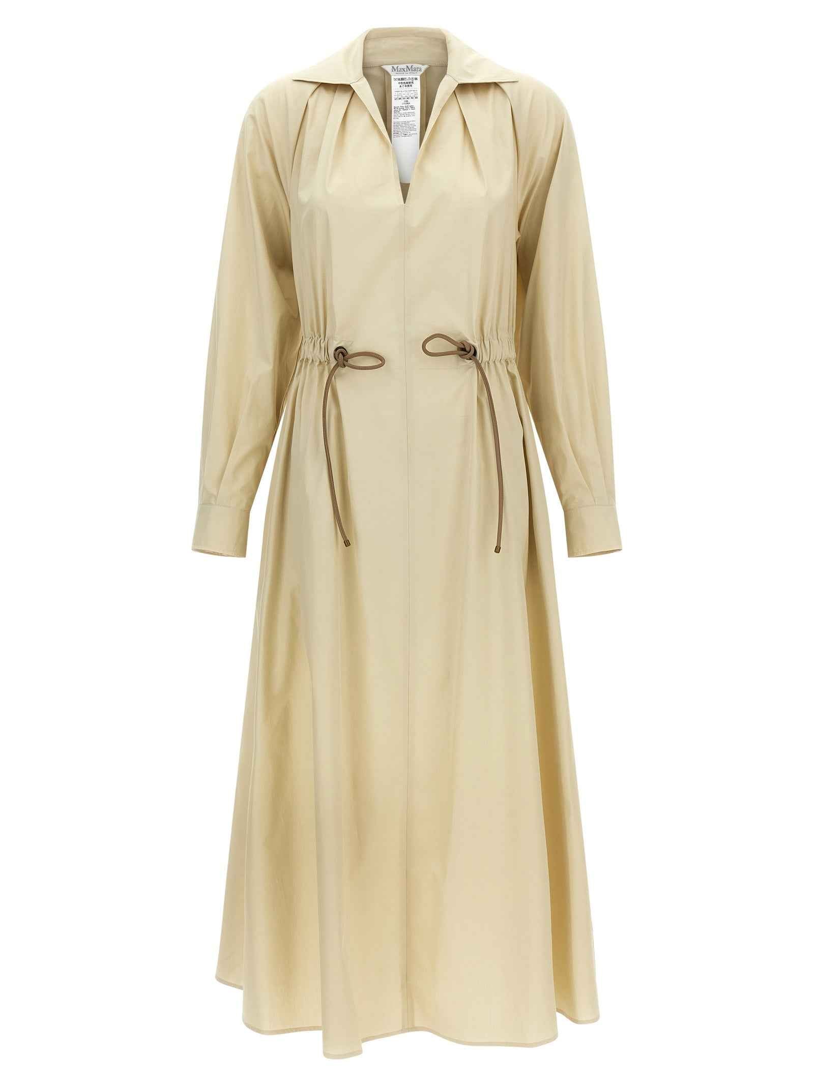 Max Mara Beige Cotton Long Dress