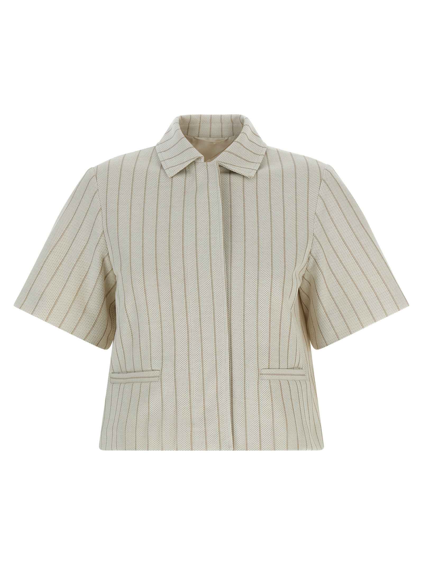 Max Mara Beige Cotton Full-Length Jacket