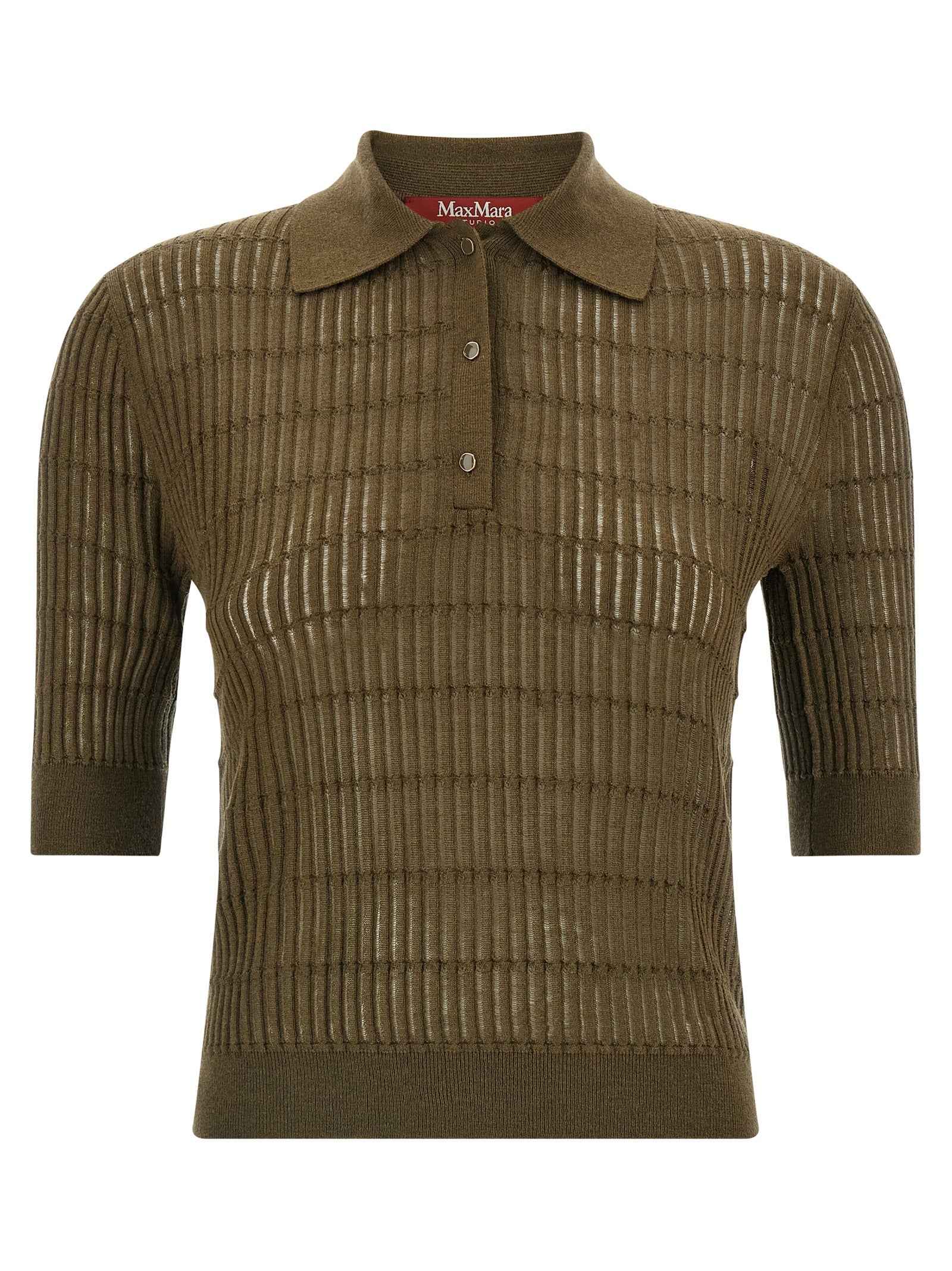 Max Mara Bicolor Silk Polo Shirt