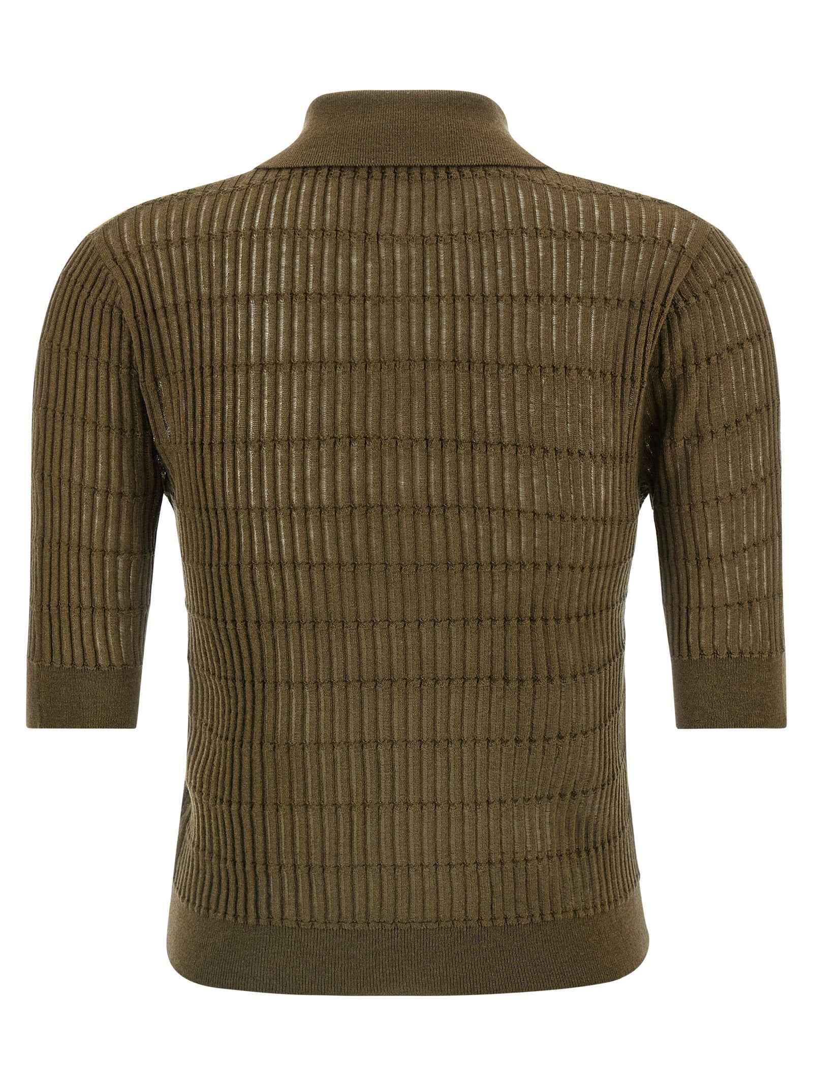Max Mara Bicolor Silk Polo Shirt