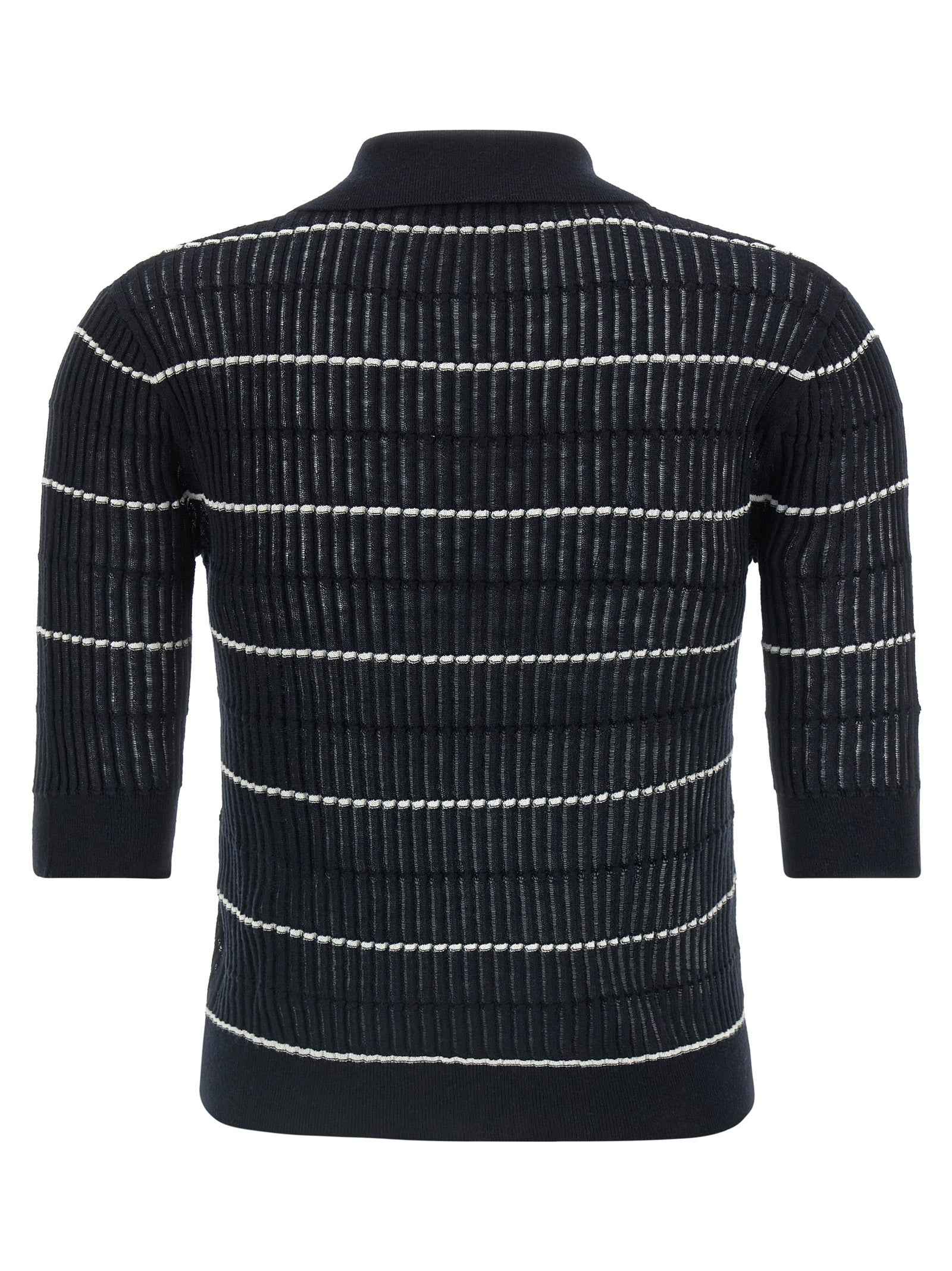 Max Mara Blue Silk Polo Shirt