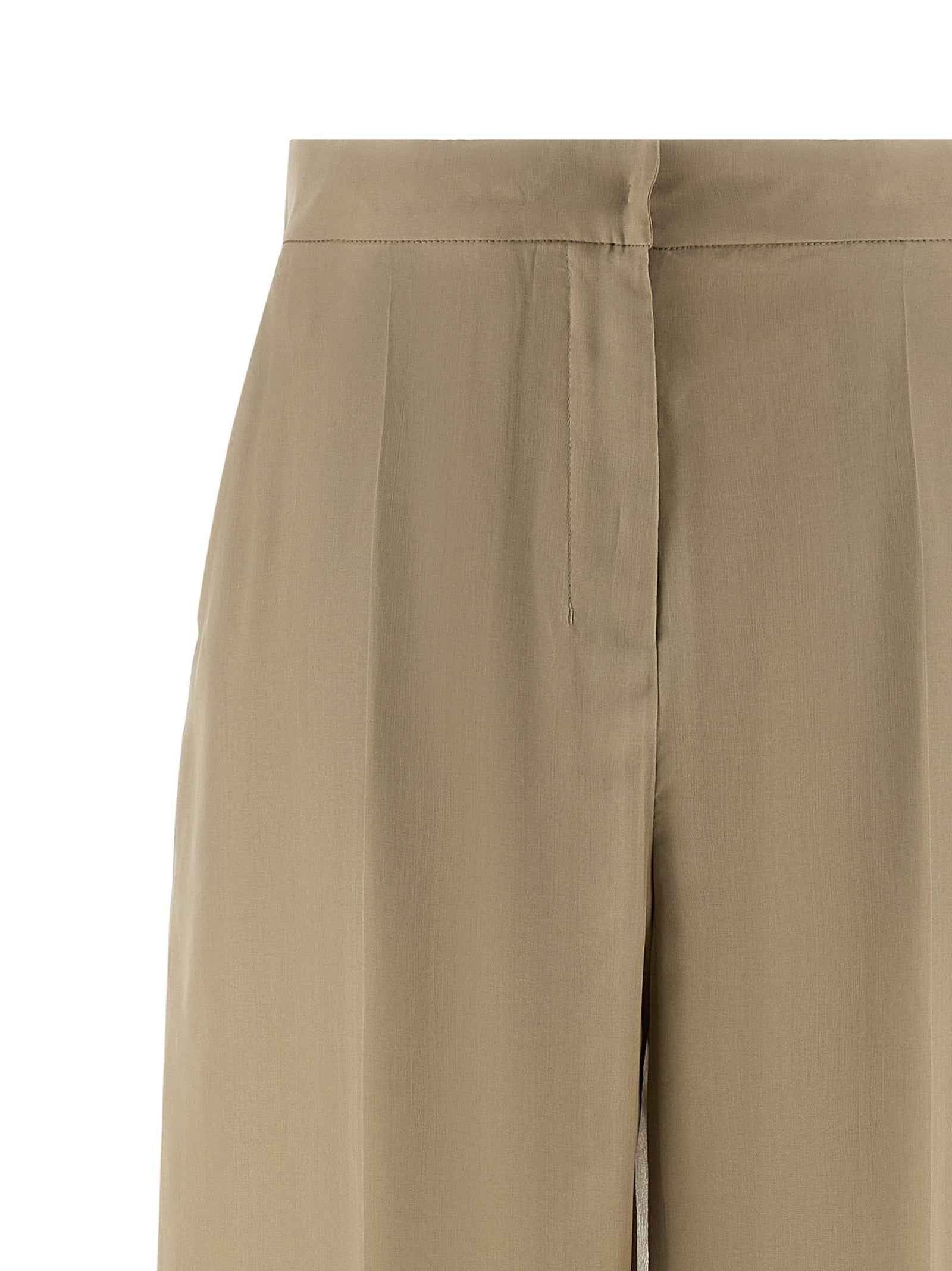 Max Mara Beige Silk Casual Pants