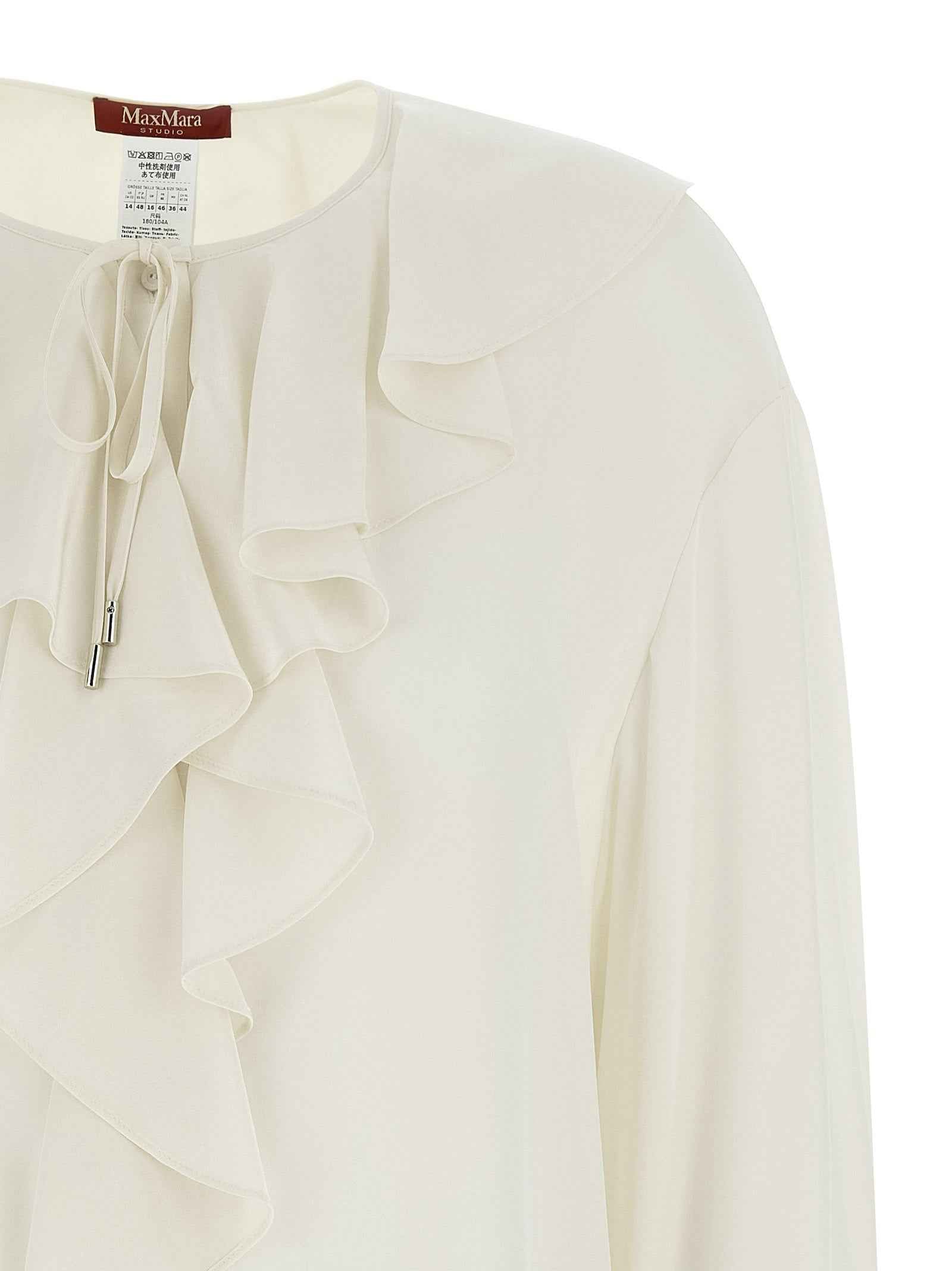 Max Mara White Silk Blouse