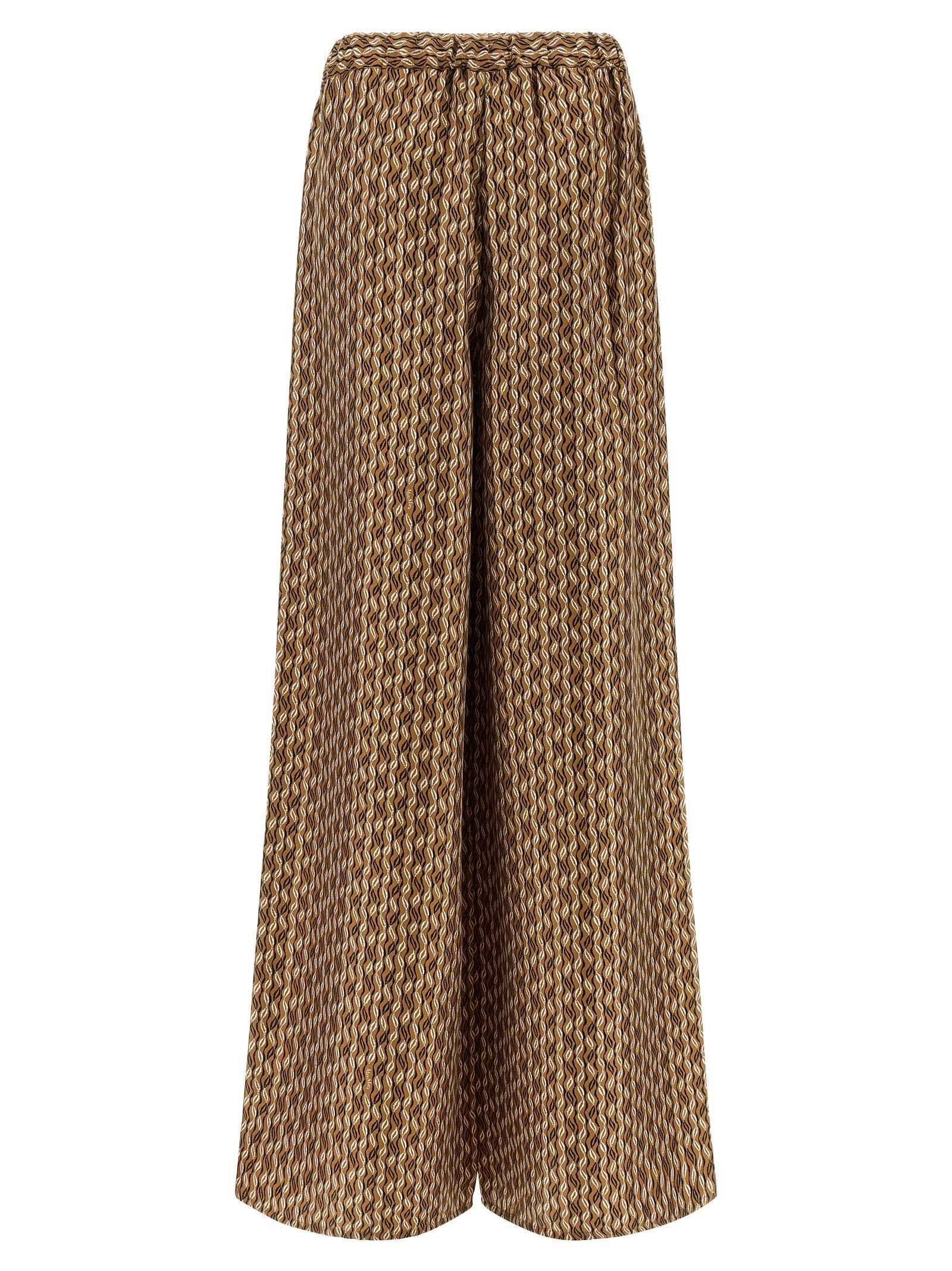 Max Mara Brown Silk Casual Pants