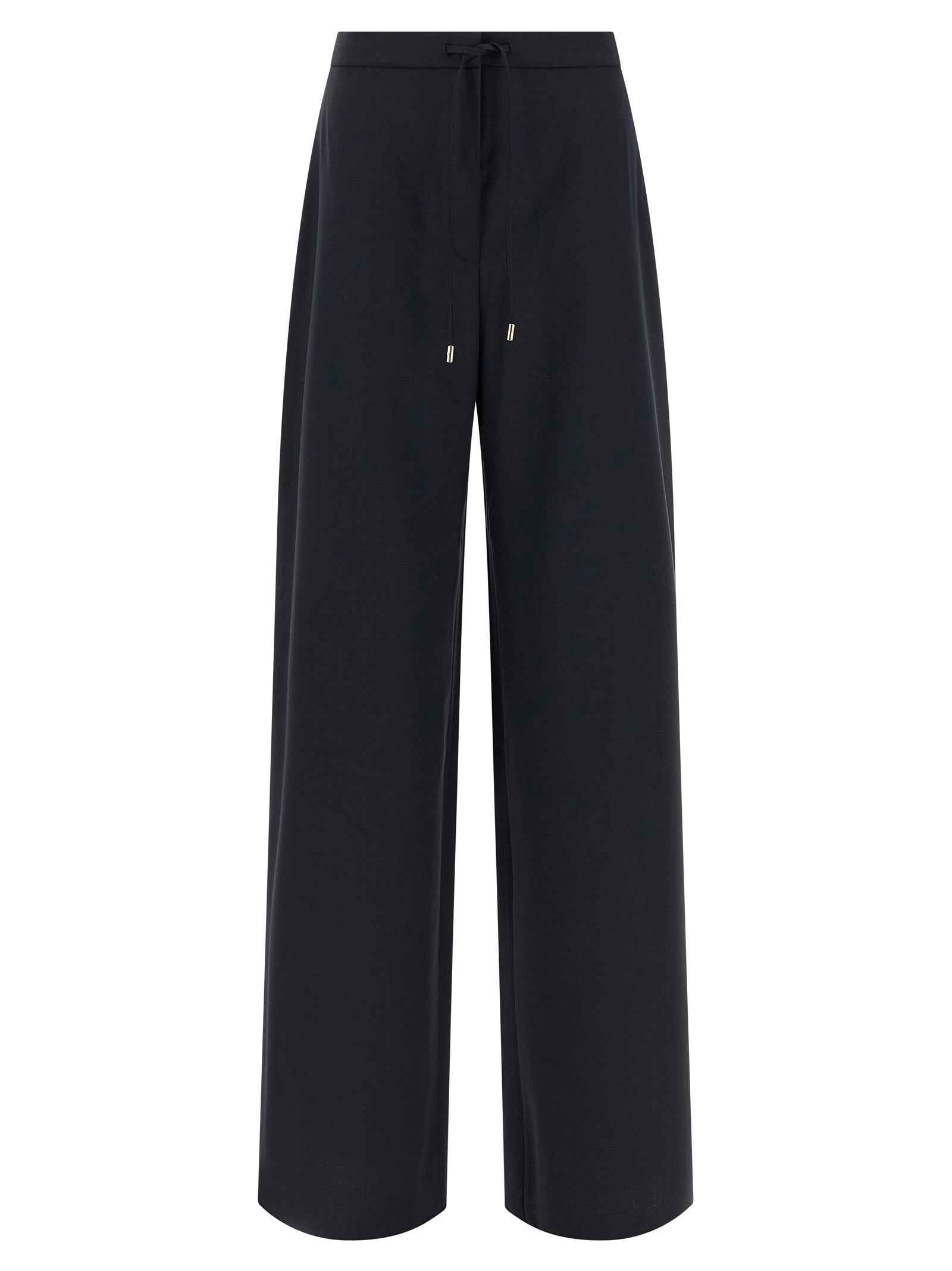 Max Mara Blue Virgin Wool Casual Pants