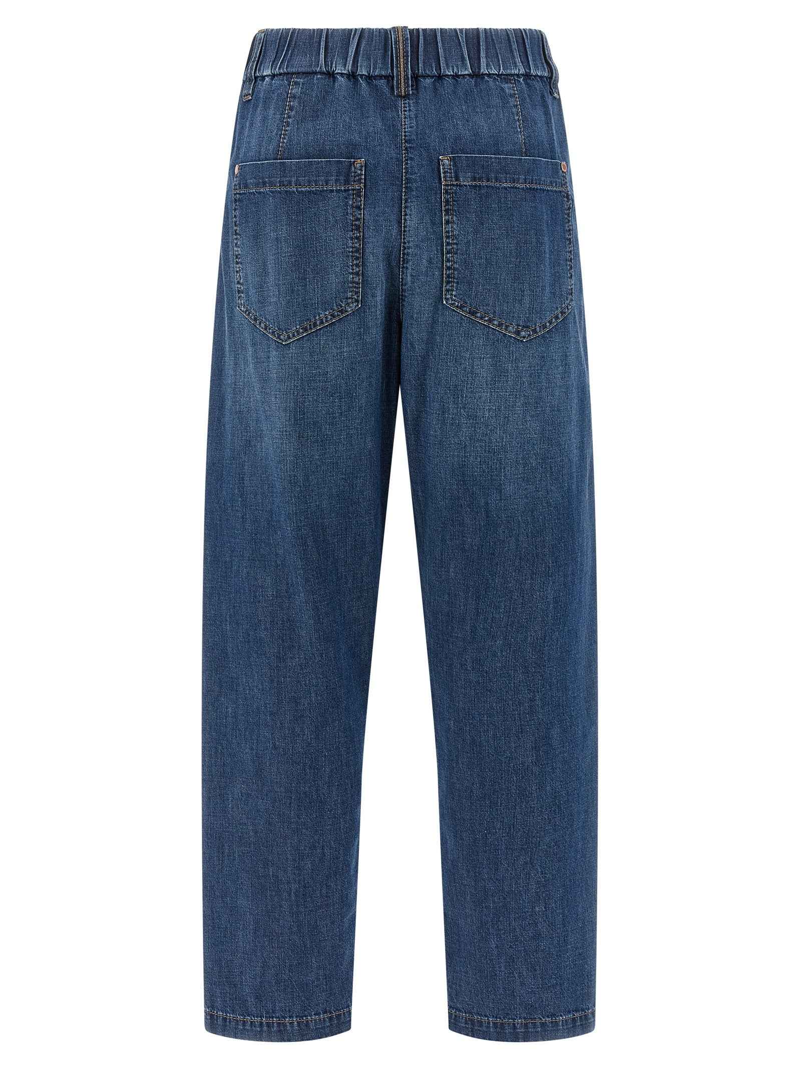 Brunello Cucinelli Blue Cotton Relaxed Fit Jeans