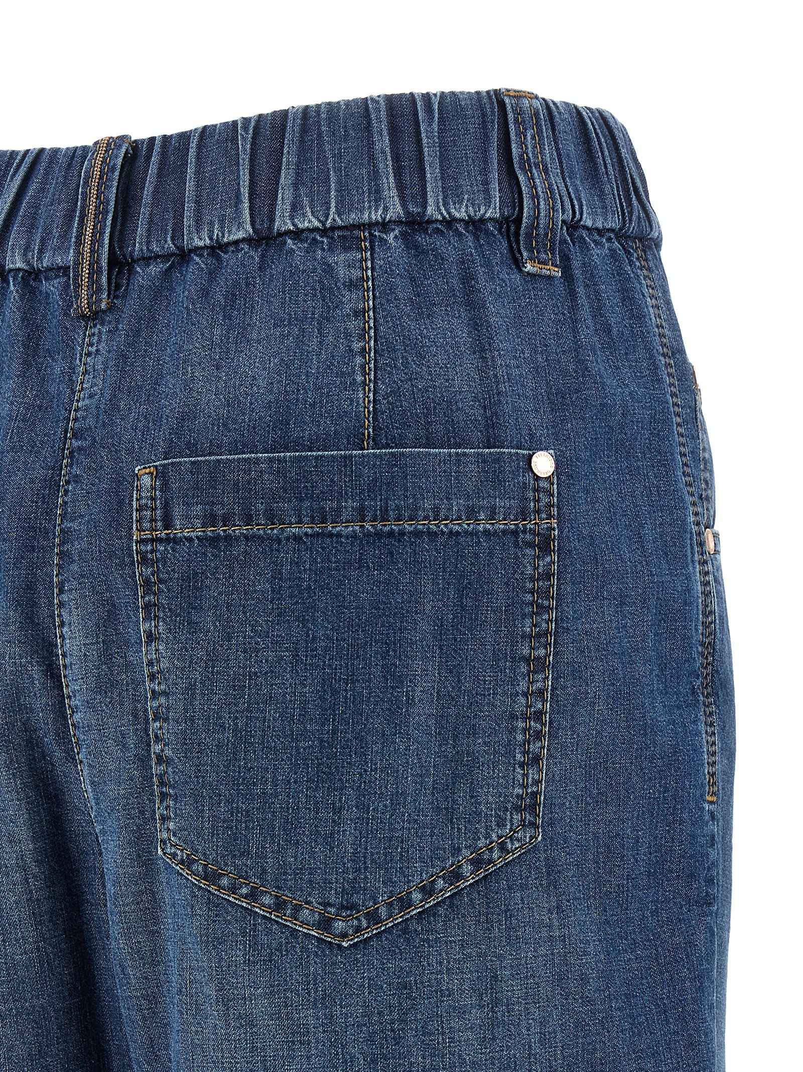 Brunello Cucinelli Blue Cotton Relaxed Fit Jeans