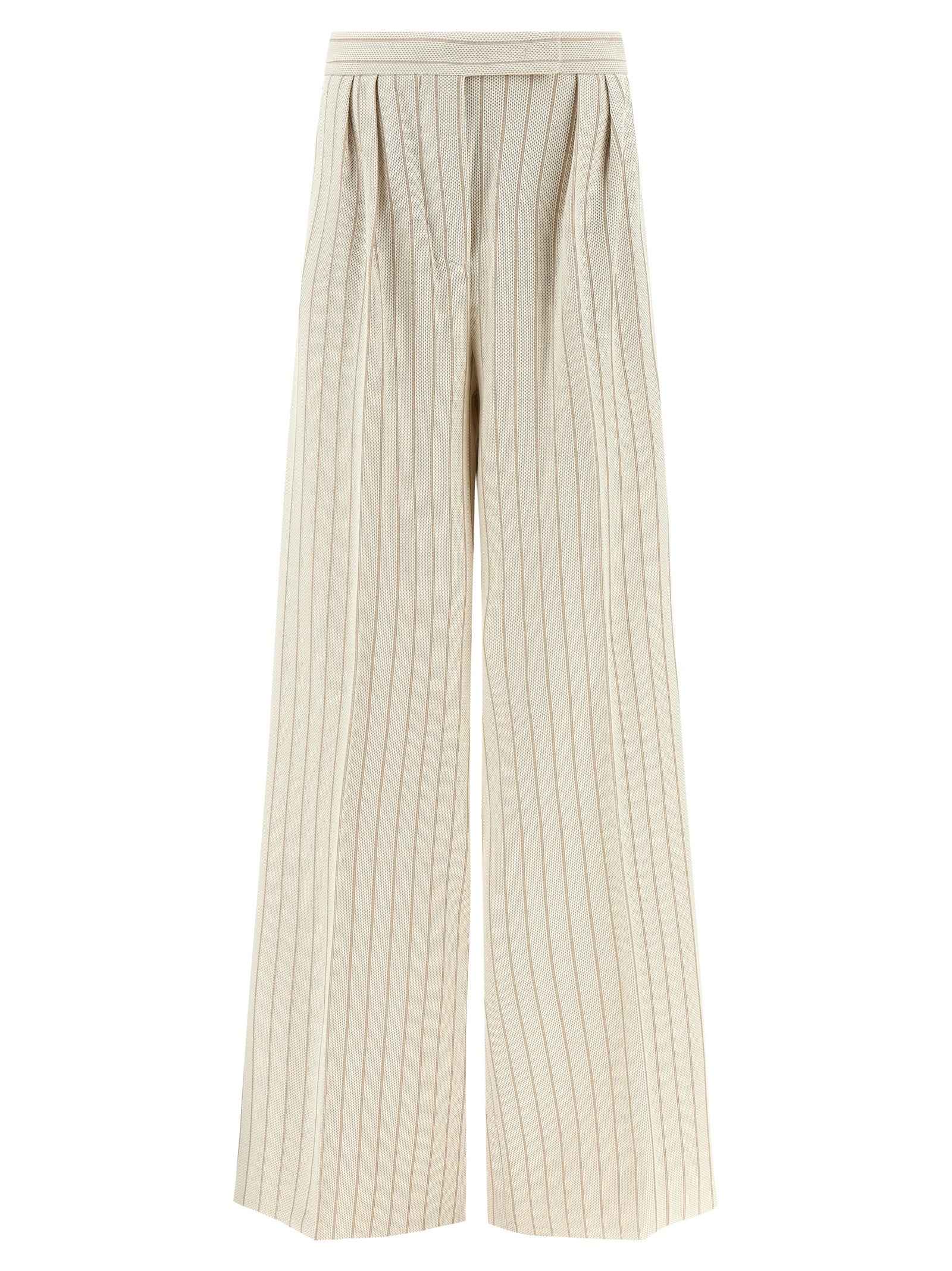 Max Mara White Cotton Casual Pants