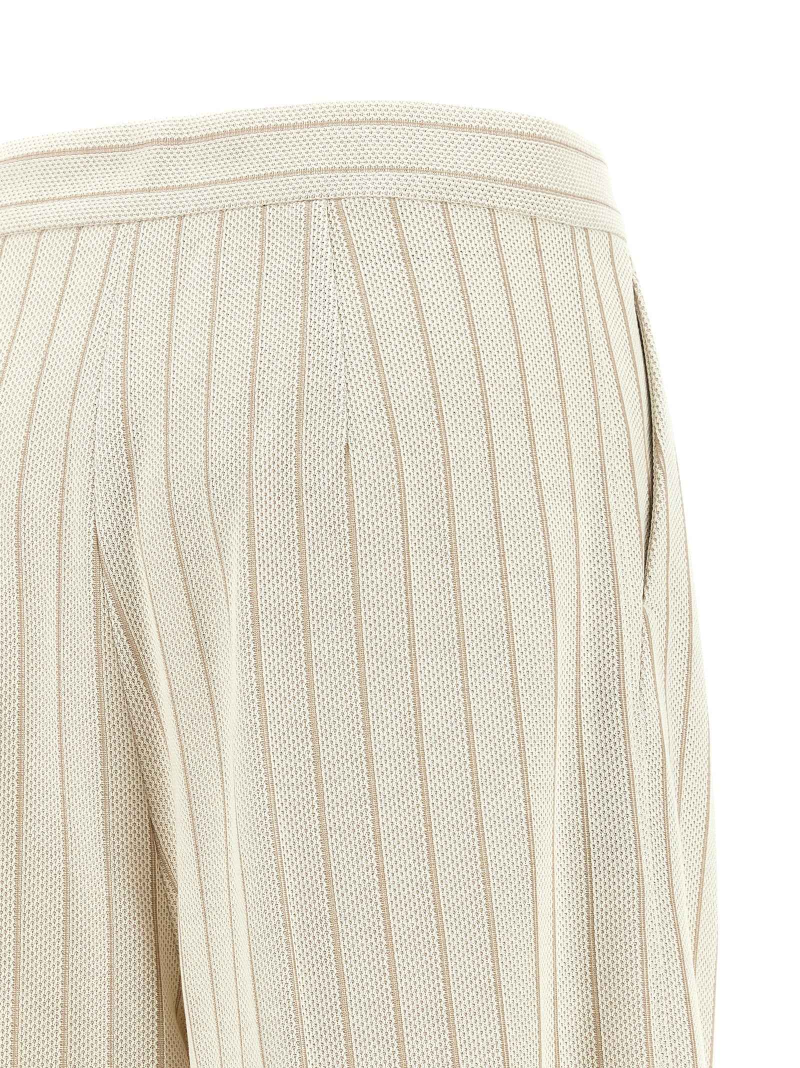 Max Mara White Cotton Casual Pants