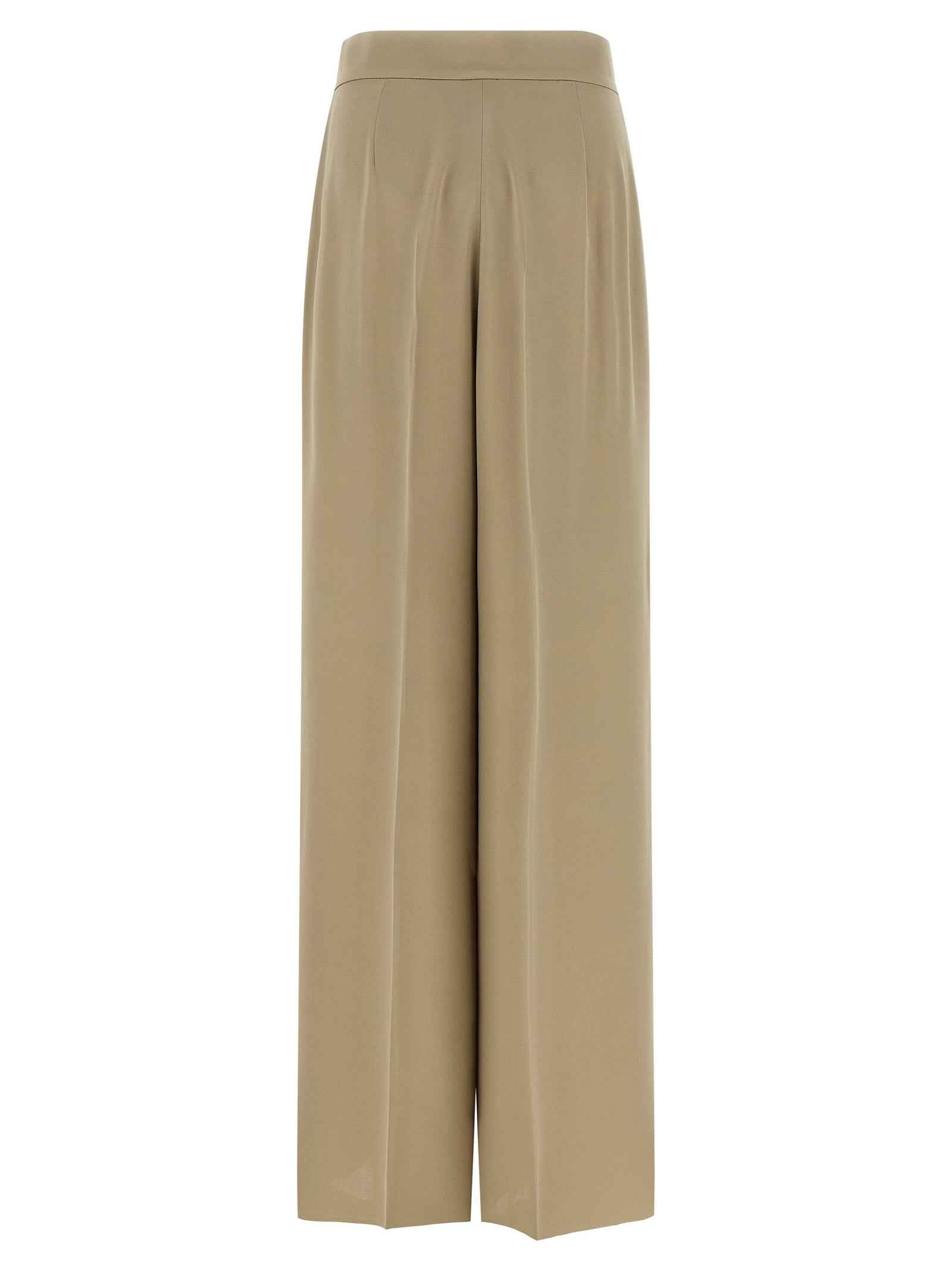Max Mara Beige Silk Dress Pants
