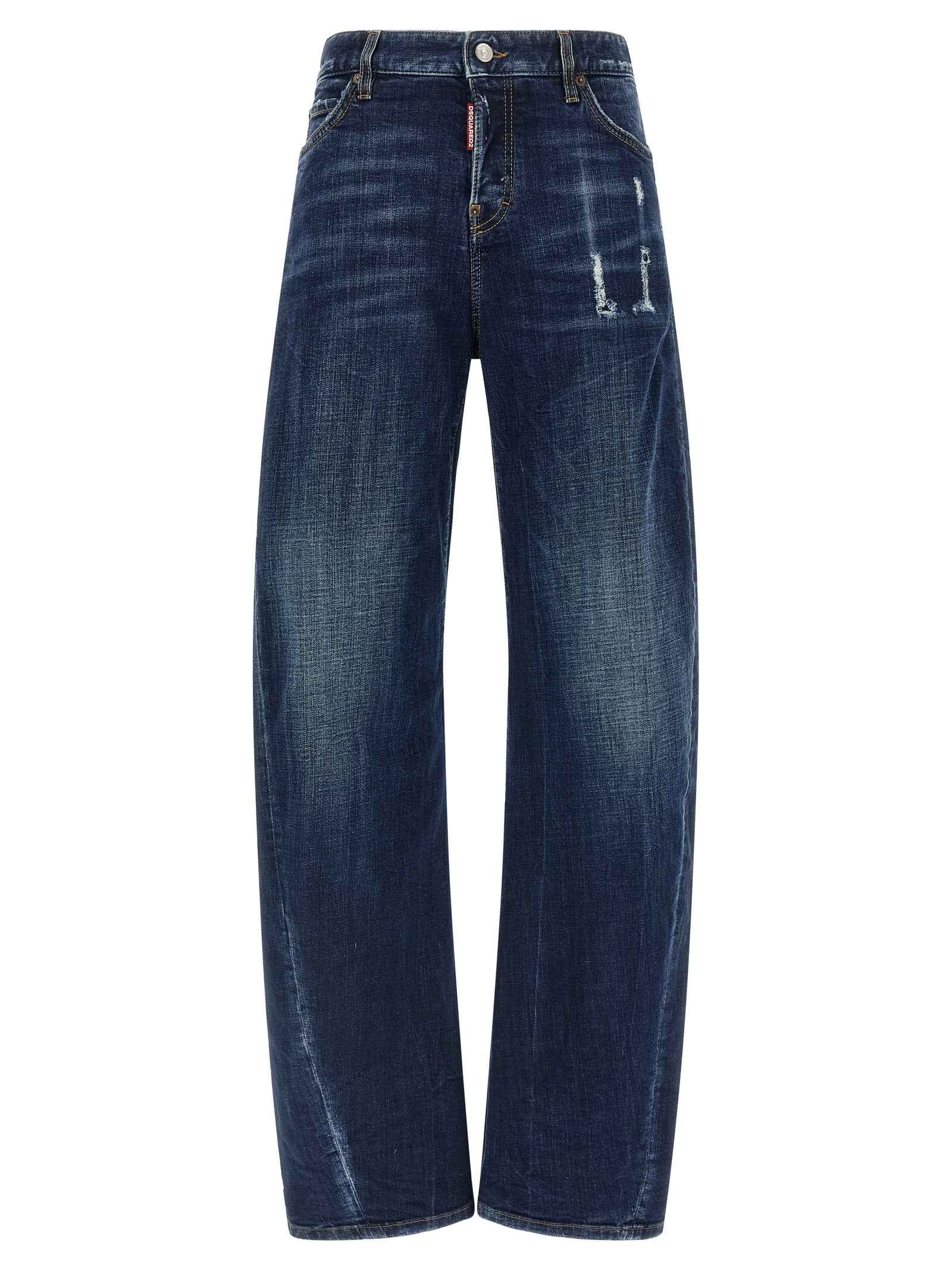 Dsquared² Blue Cotton Relaxed Fit Jeans