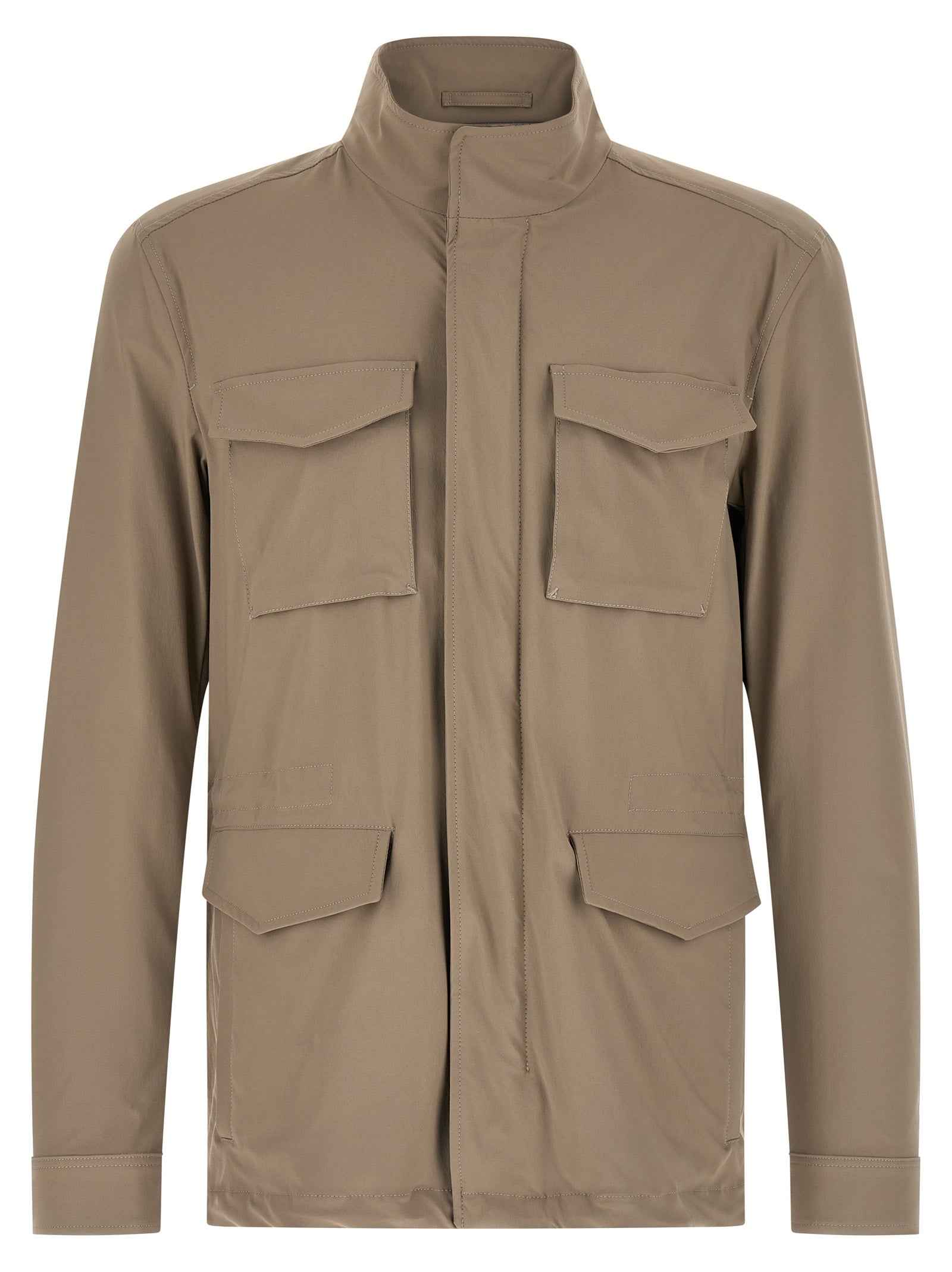 Herno Beige Polyamide Full-Length Jacket