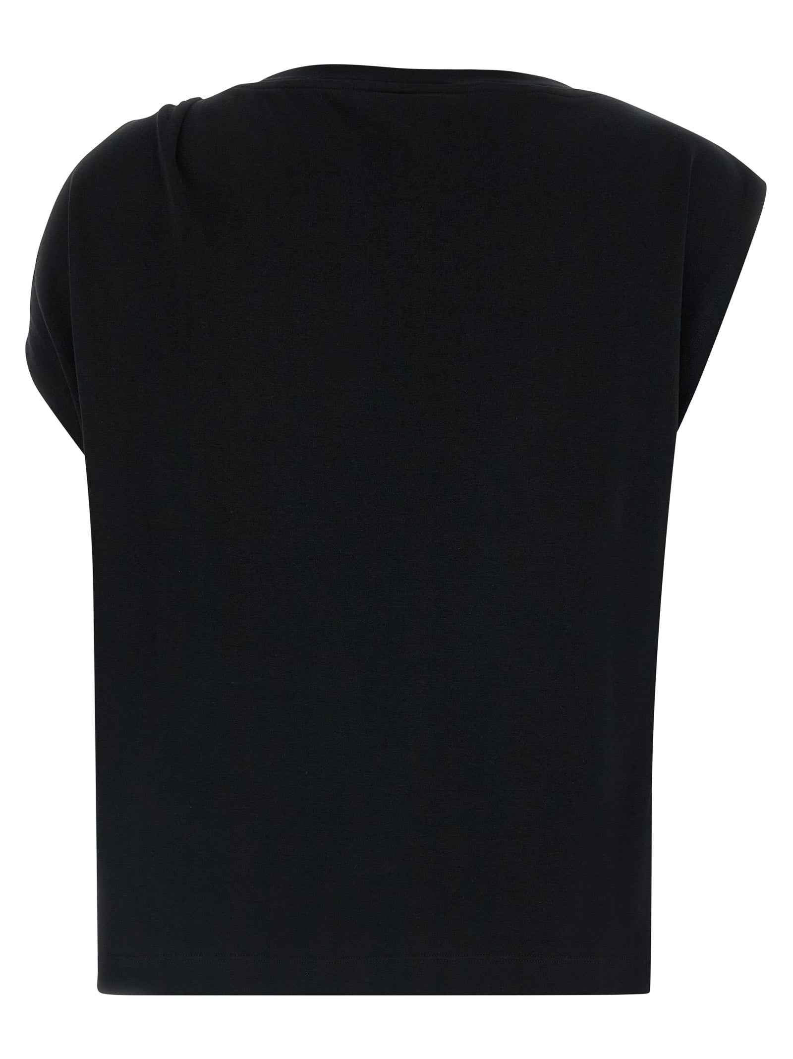 PINKO Black Cotton Tank Tops