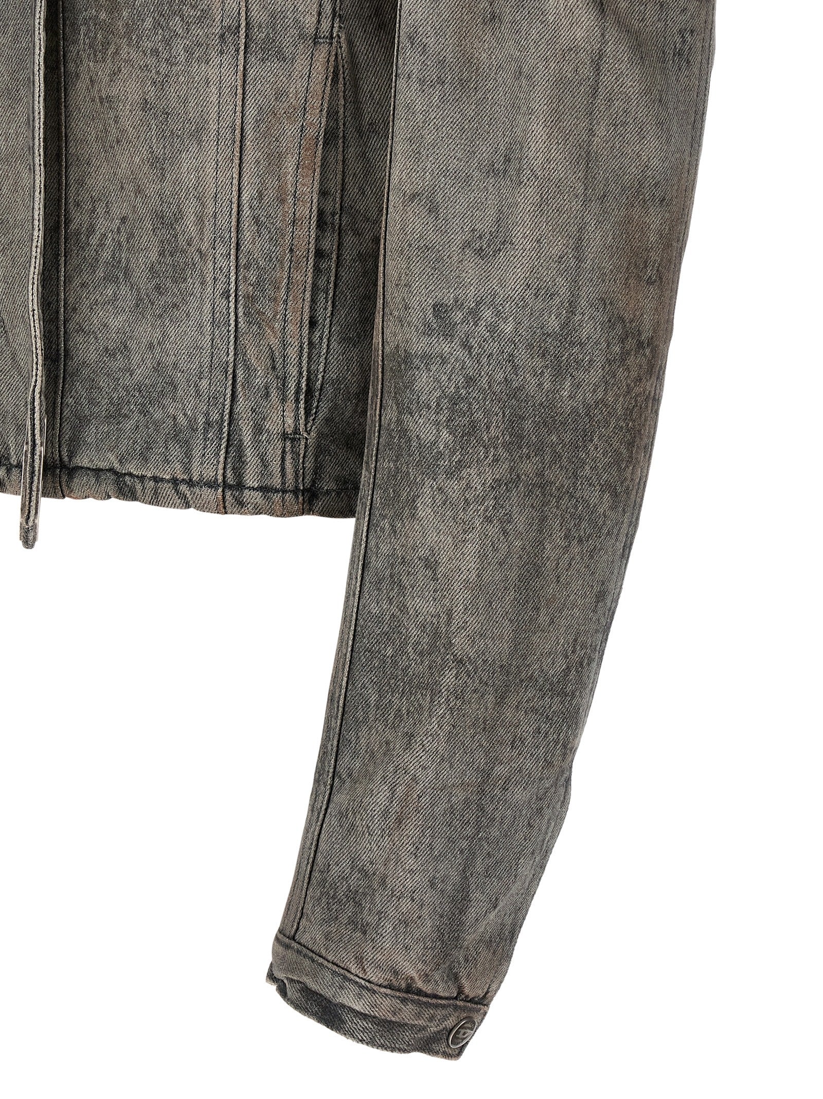 Diesel Gray Cotton Denim Jacket