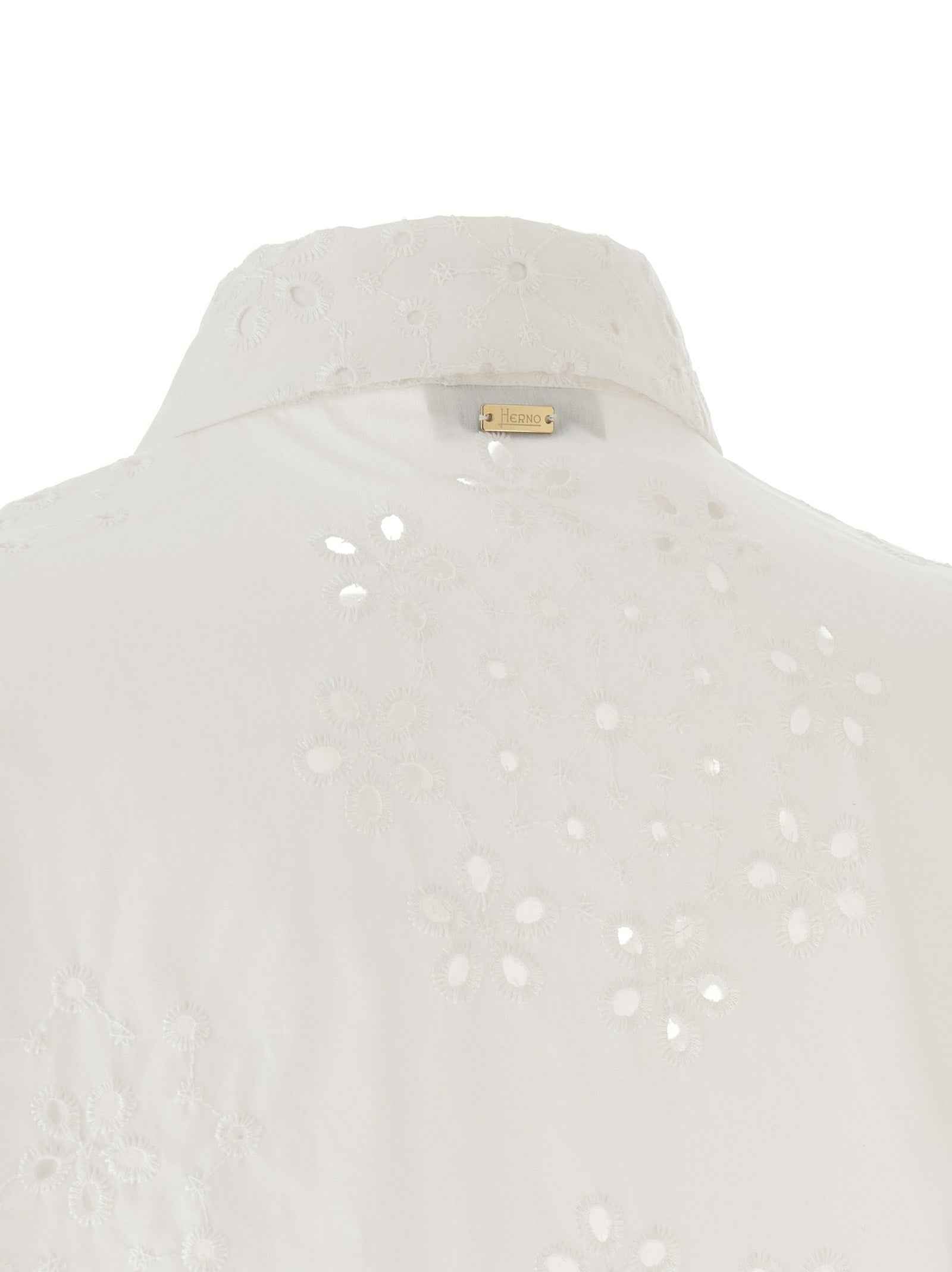 Herno White Cotton Blouse