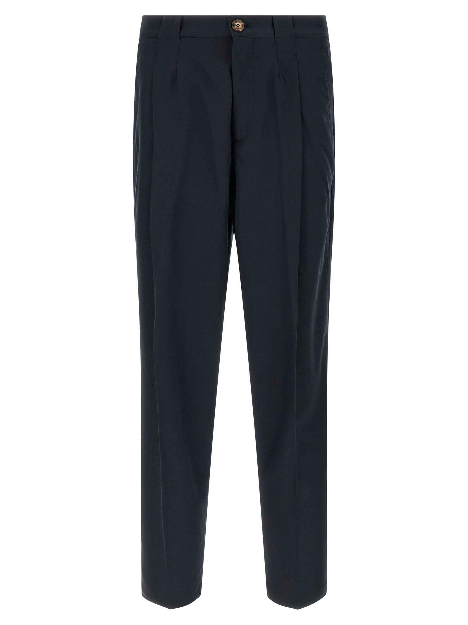 Brunello Cucinelli Blue Cotton Chino Pants