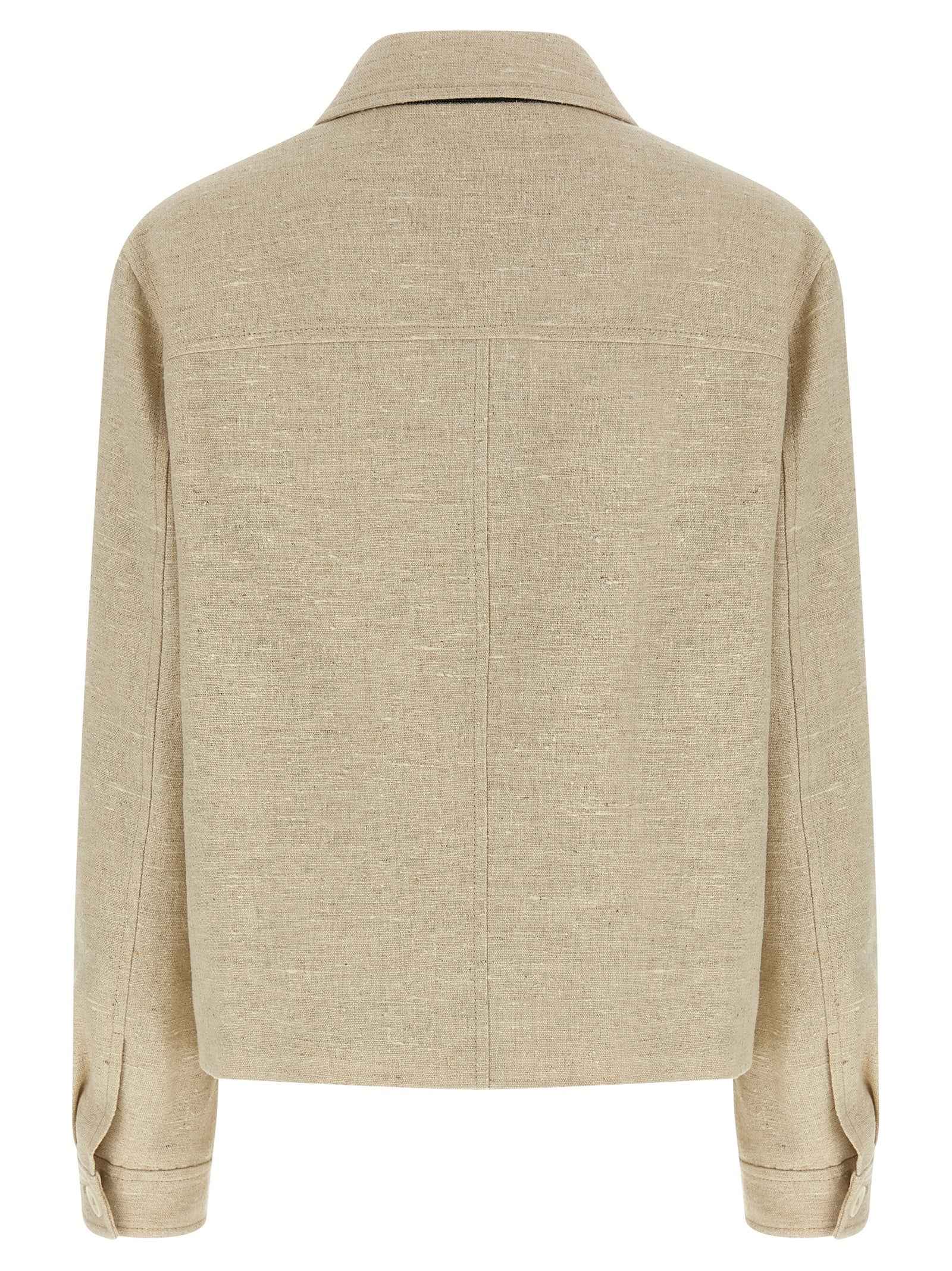 Brunello Cucinelli Beige Linen Jacket
