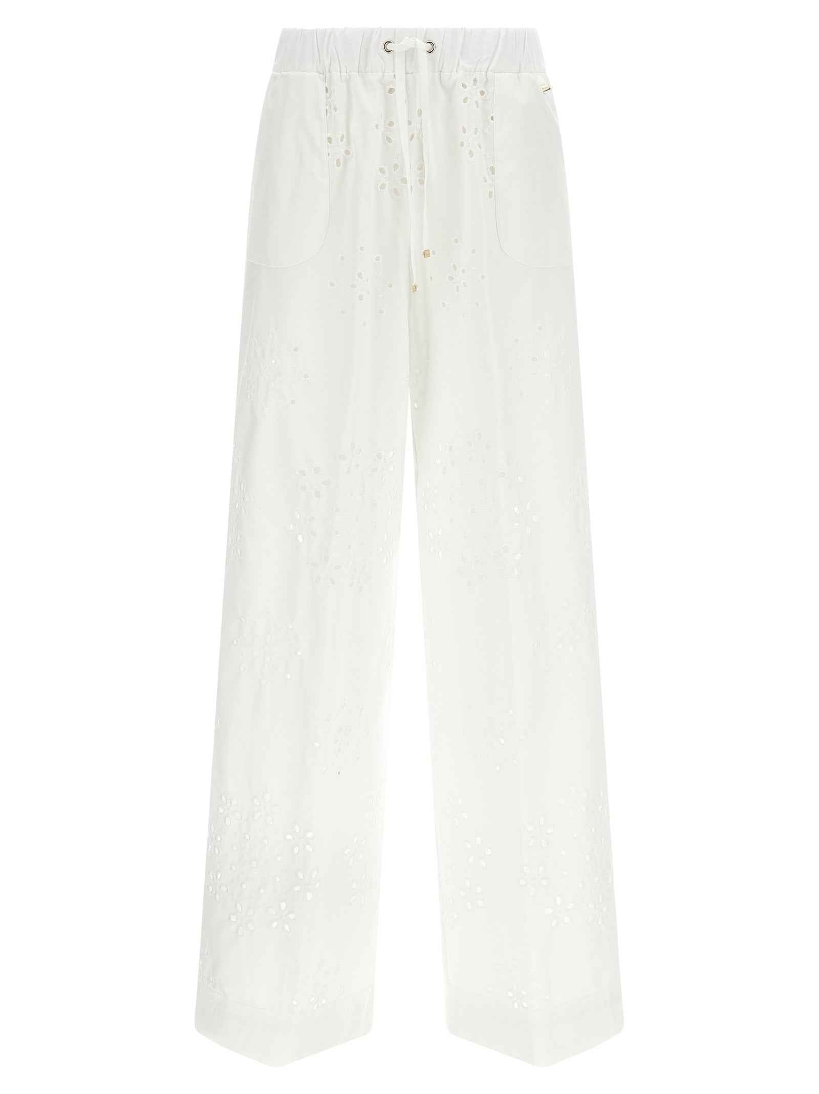 Herno White Cotton Casual Pants