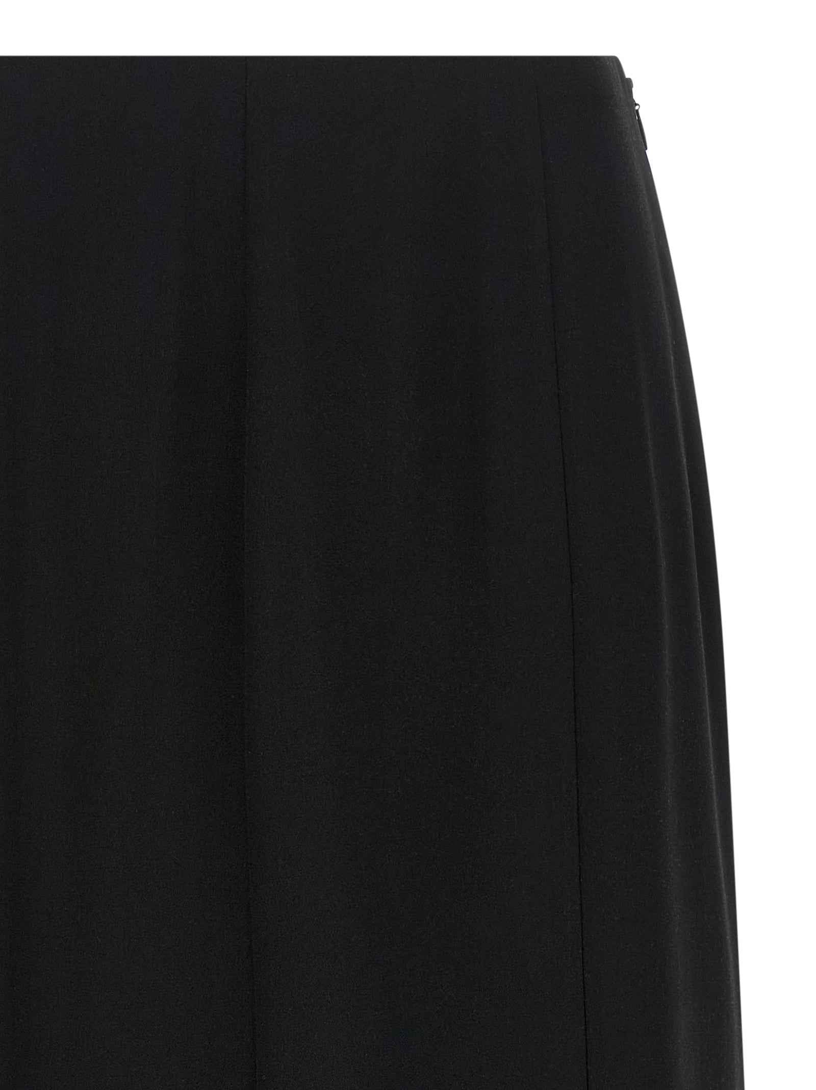 Valentino Garavani Black Silk Midi Skirt
