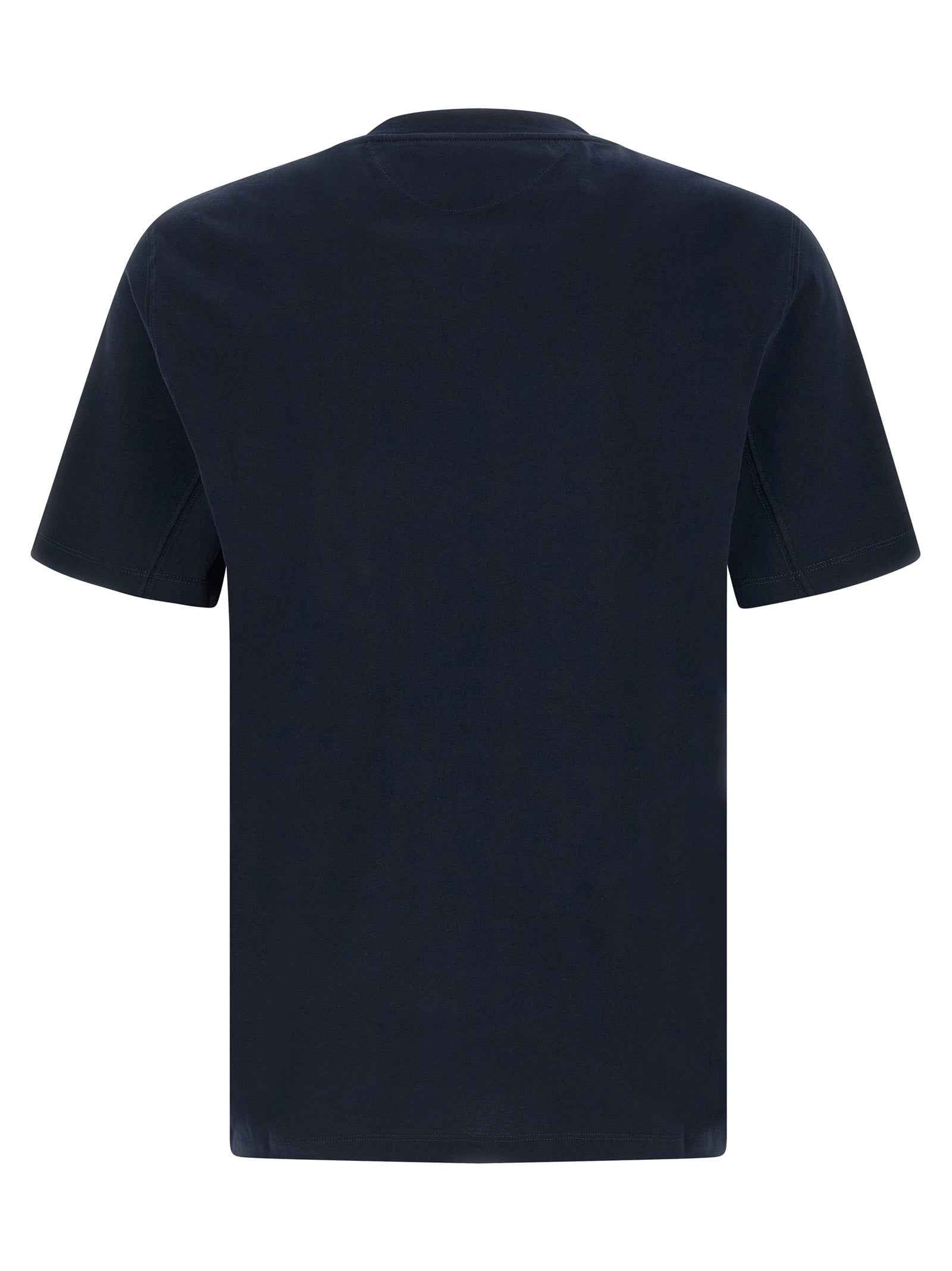 Brunello Cucinelli Blue Cotton T-Shirt