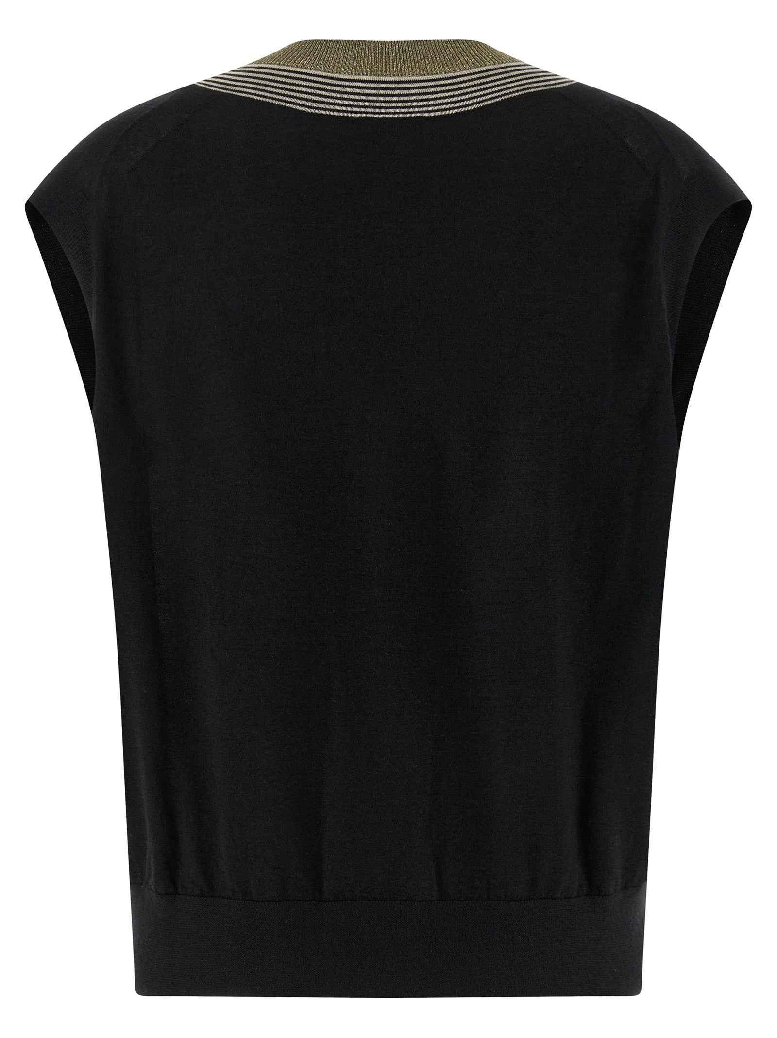 Brunello Cucinelli Black Cashmere Sleeveless Jacket