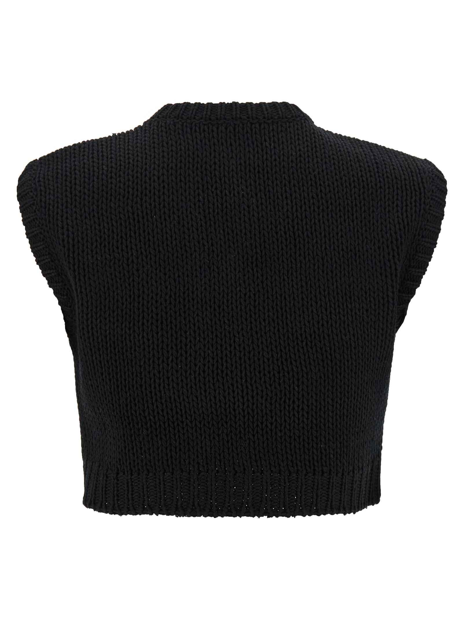 Max Mara Black Cotton Cardigan