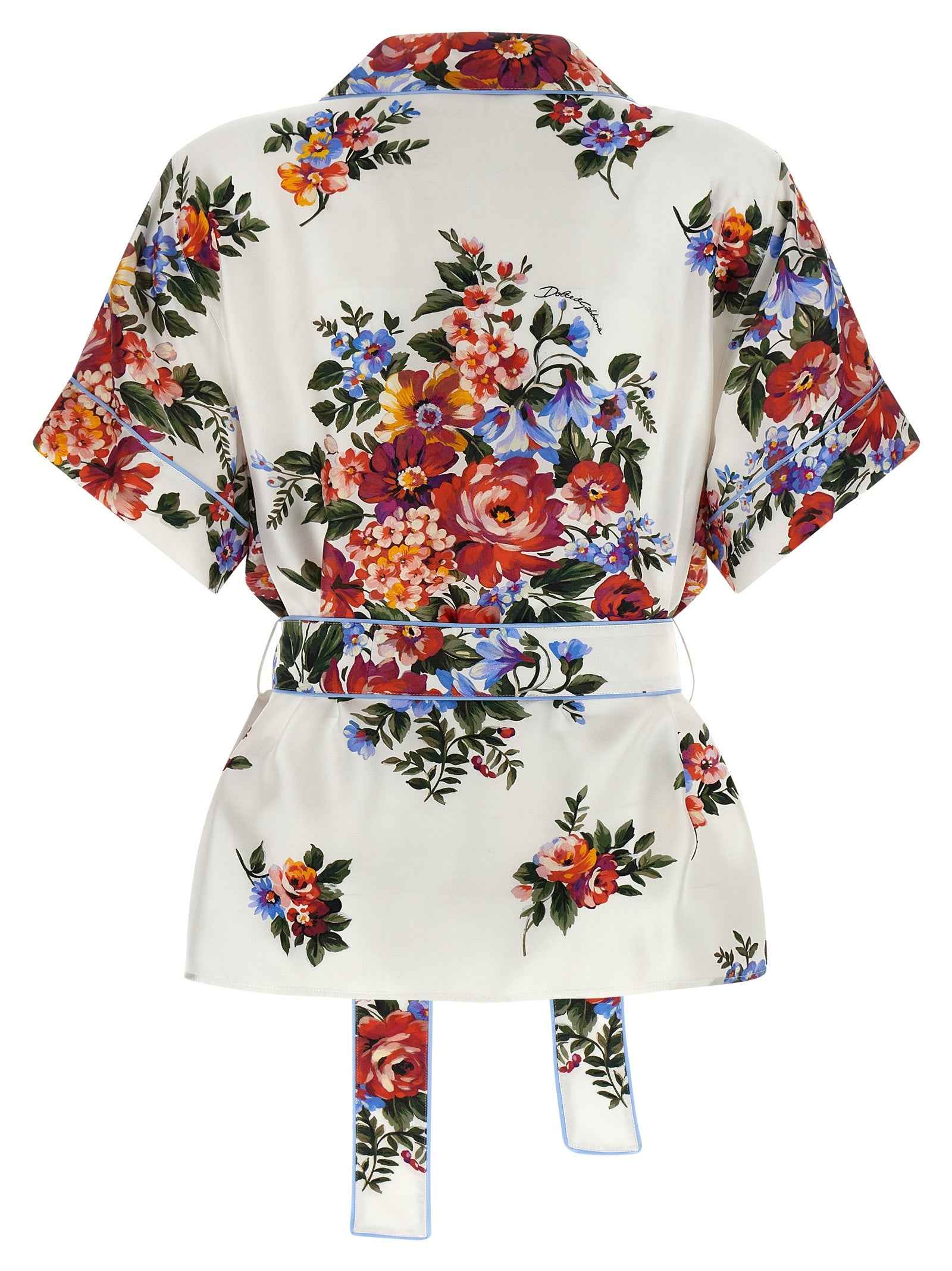 Dolce & Gabbana White Silk Blouse