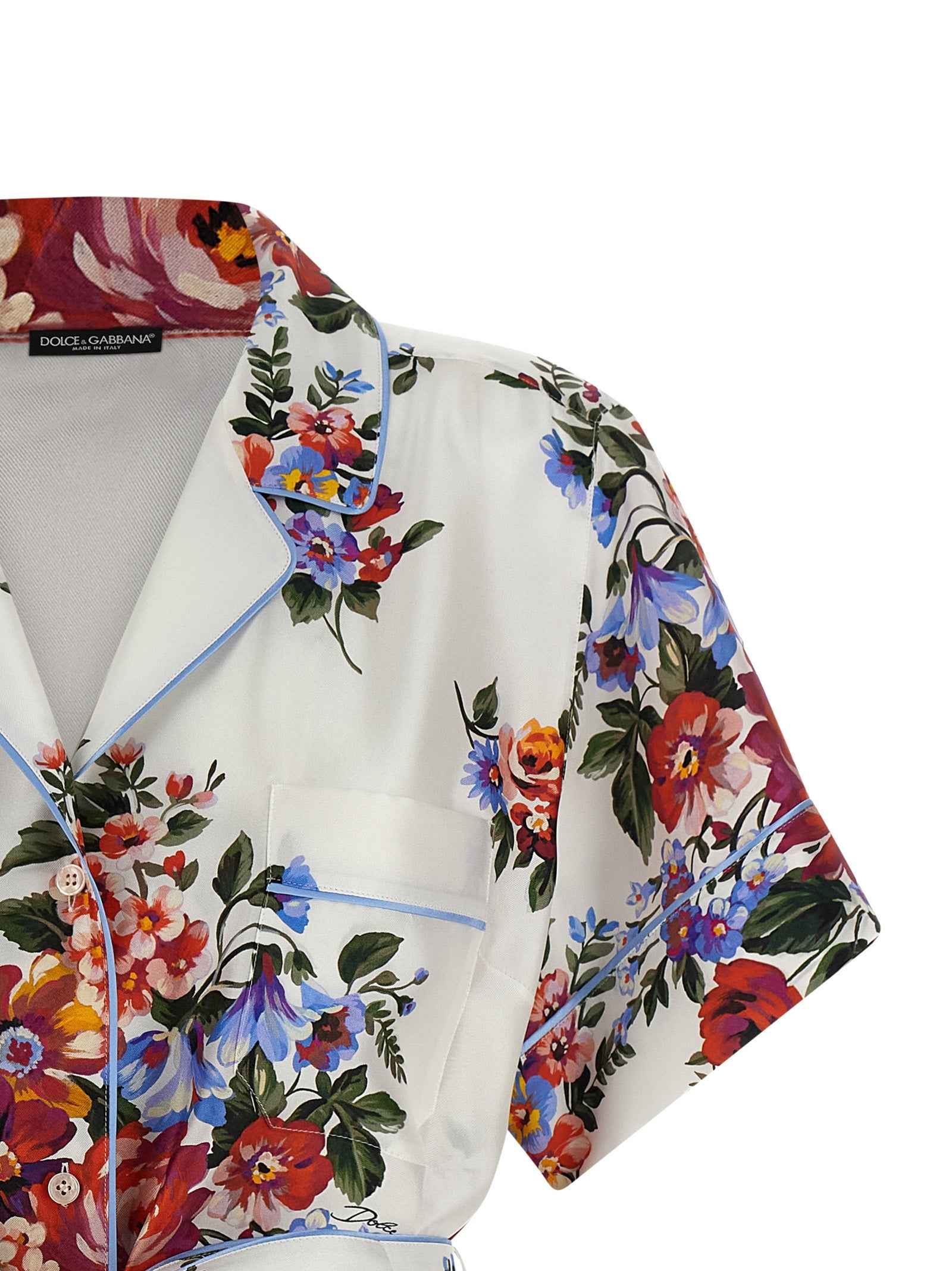 Dolce & Gabbana White Silk Blouse