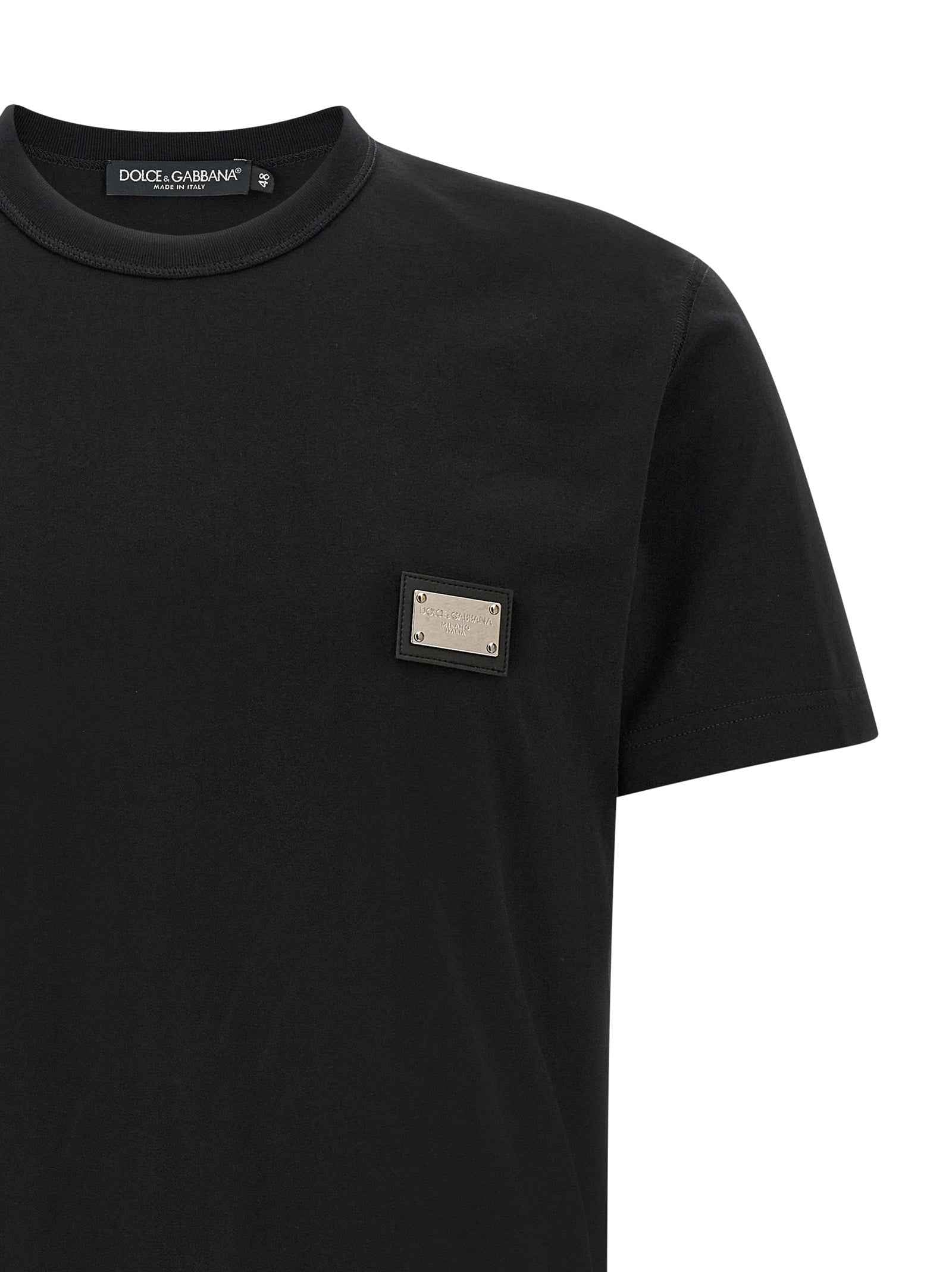 Dolce & Gabbana Black Cotton T-Shirt