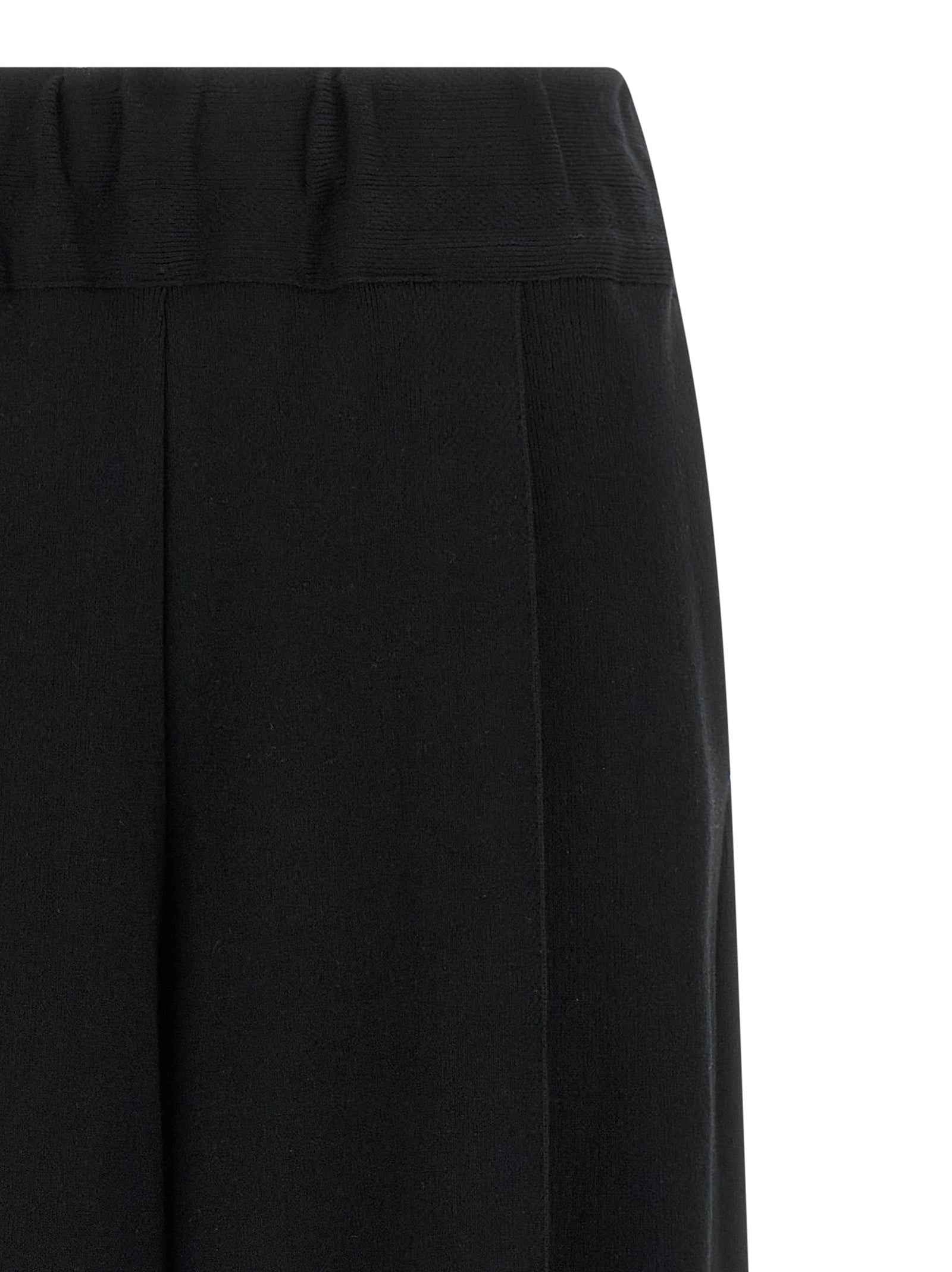 Issey Miyake Black Cotton Casual Pants