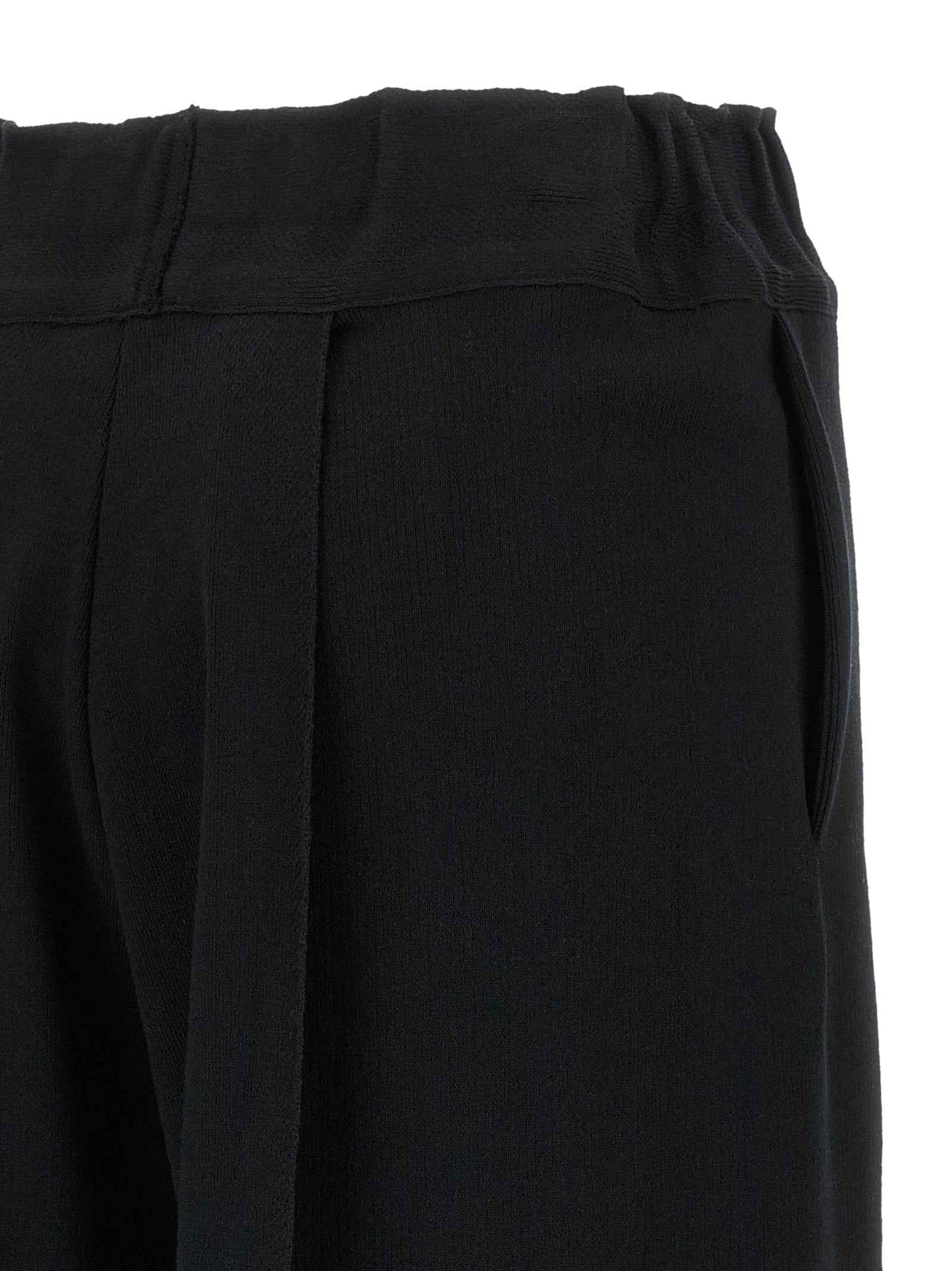 Issey Miyake Black Cotton Casual Pants