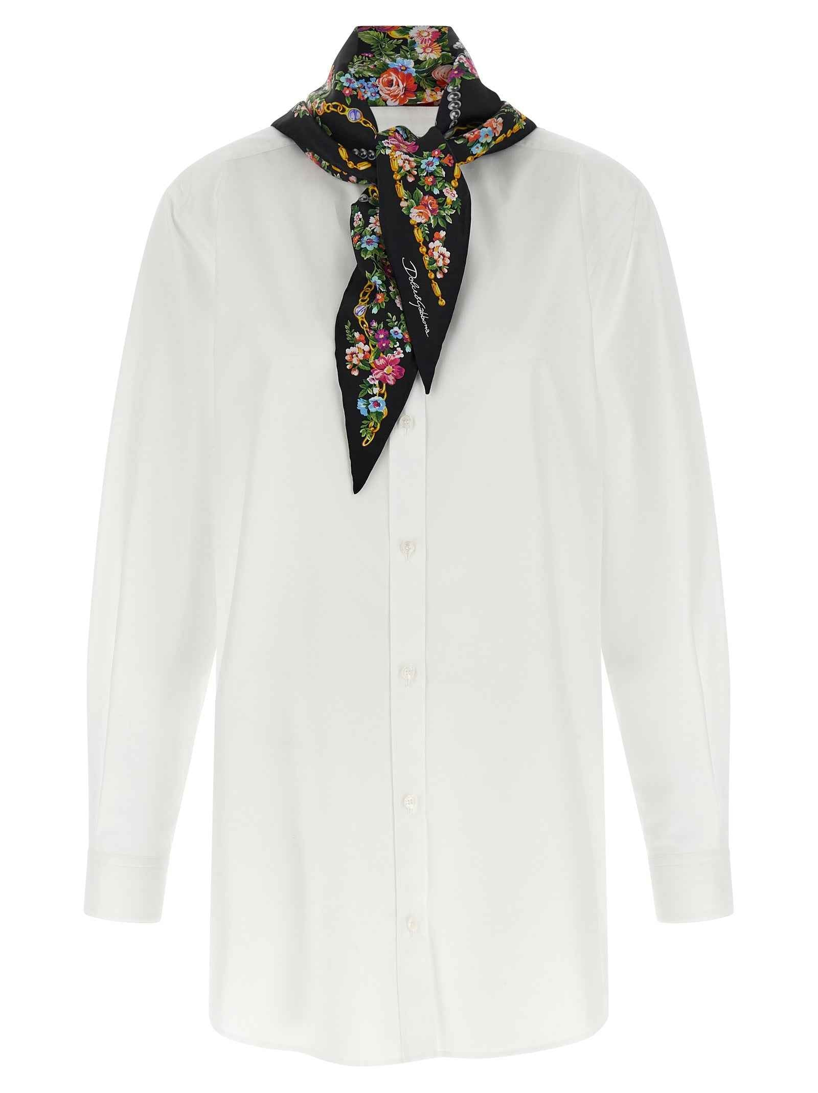 Dolce & Gabbana White Cotton Blouse