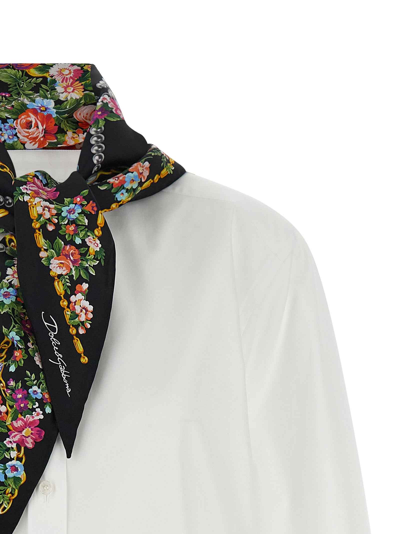 Dolce & Gabbana White Cotton Blouse
