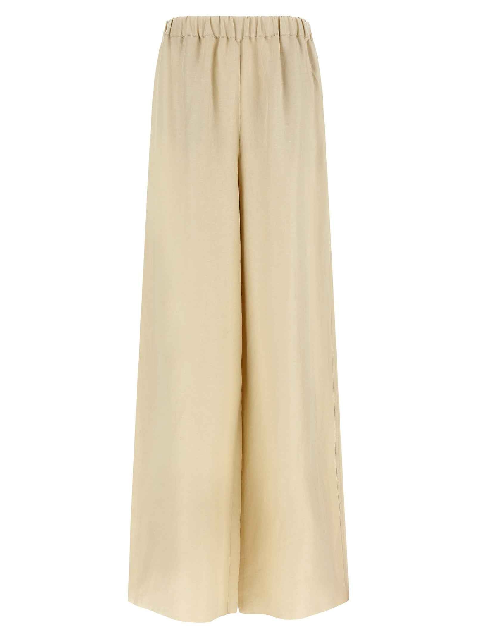 Max Mara Beige Linen Casual Pants