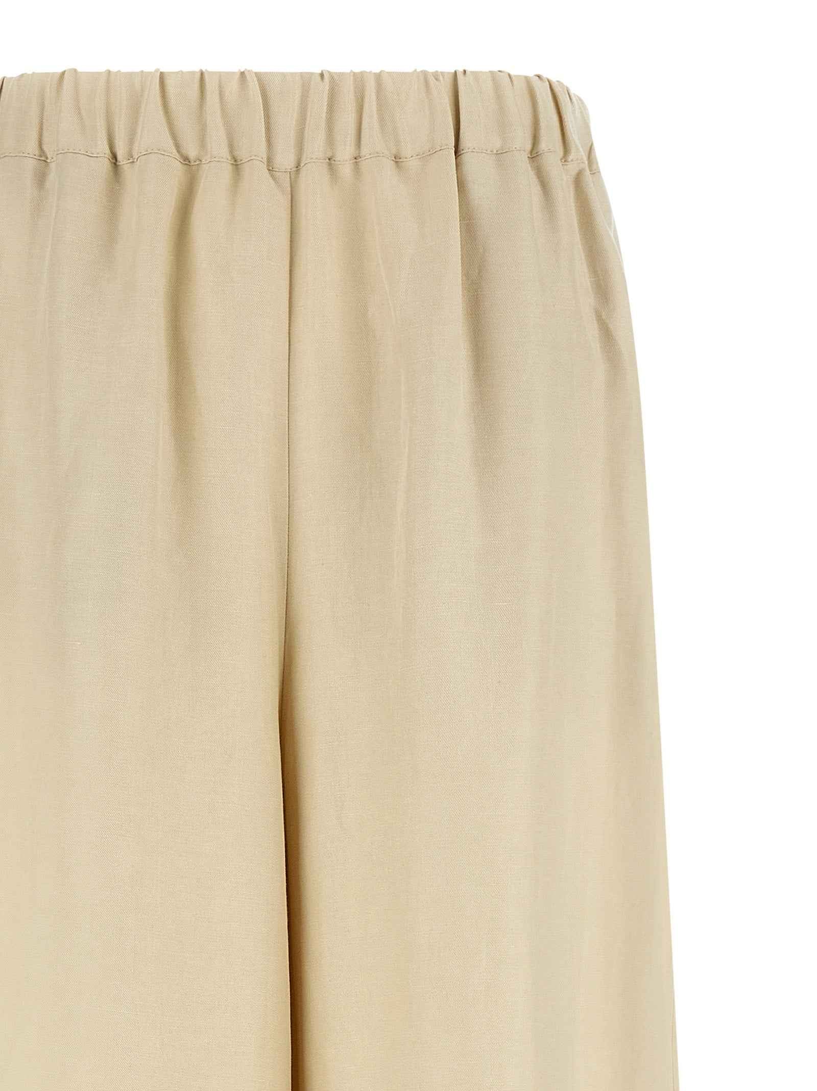 Max Mara Beige Linen Casual Pants