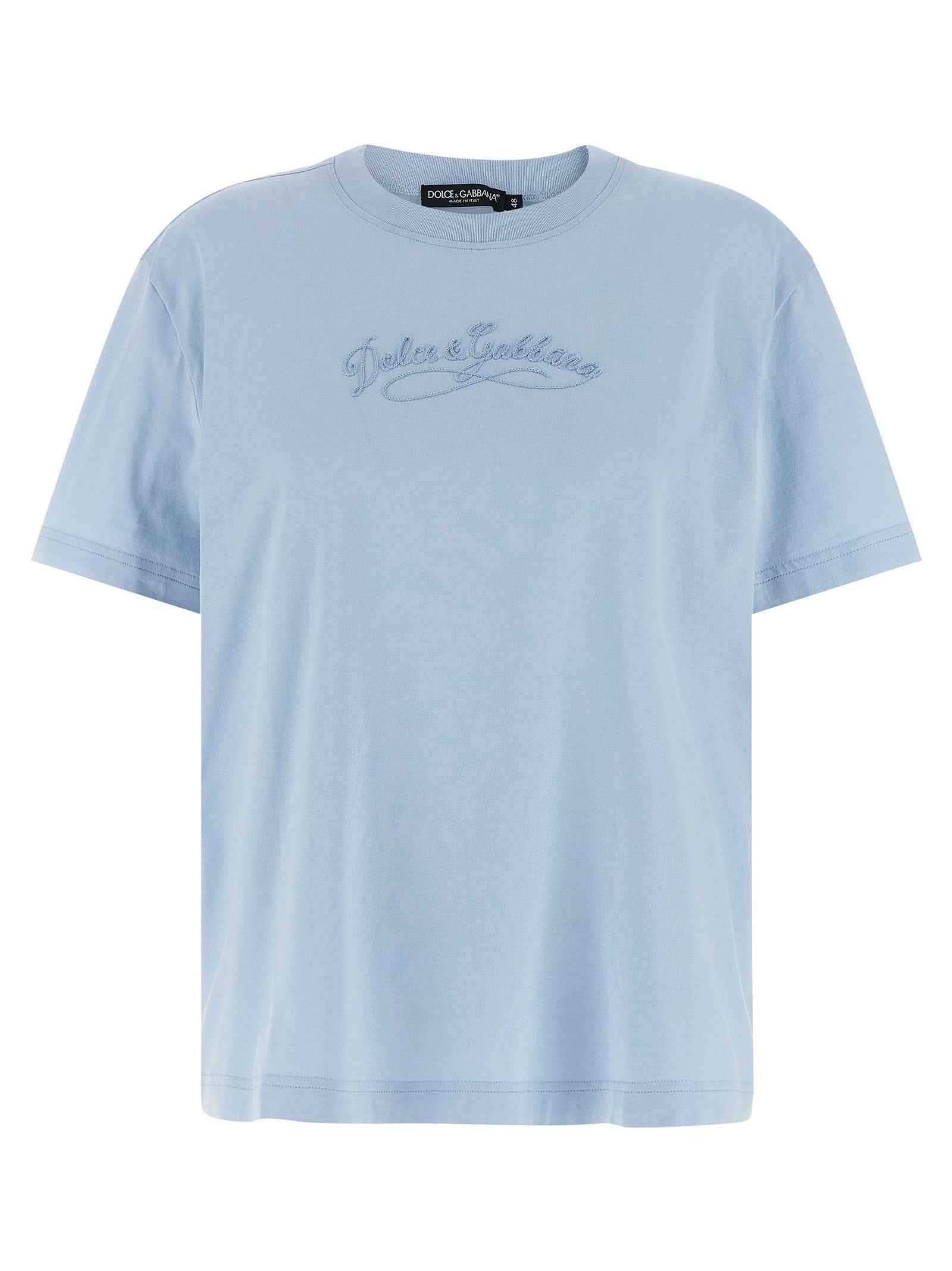 Dolce & Gabbana Blue Cotton T-Shirt