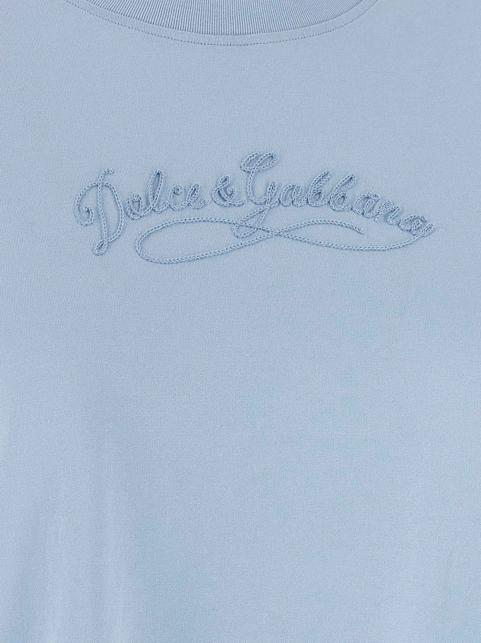 Dolce & Gabbana Blue Cotton T-Shirt