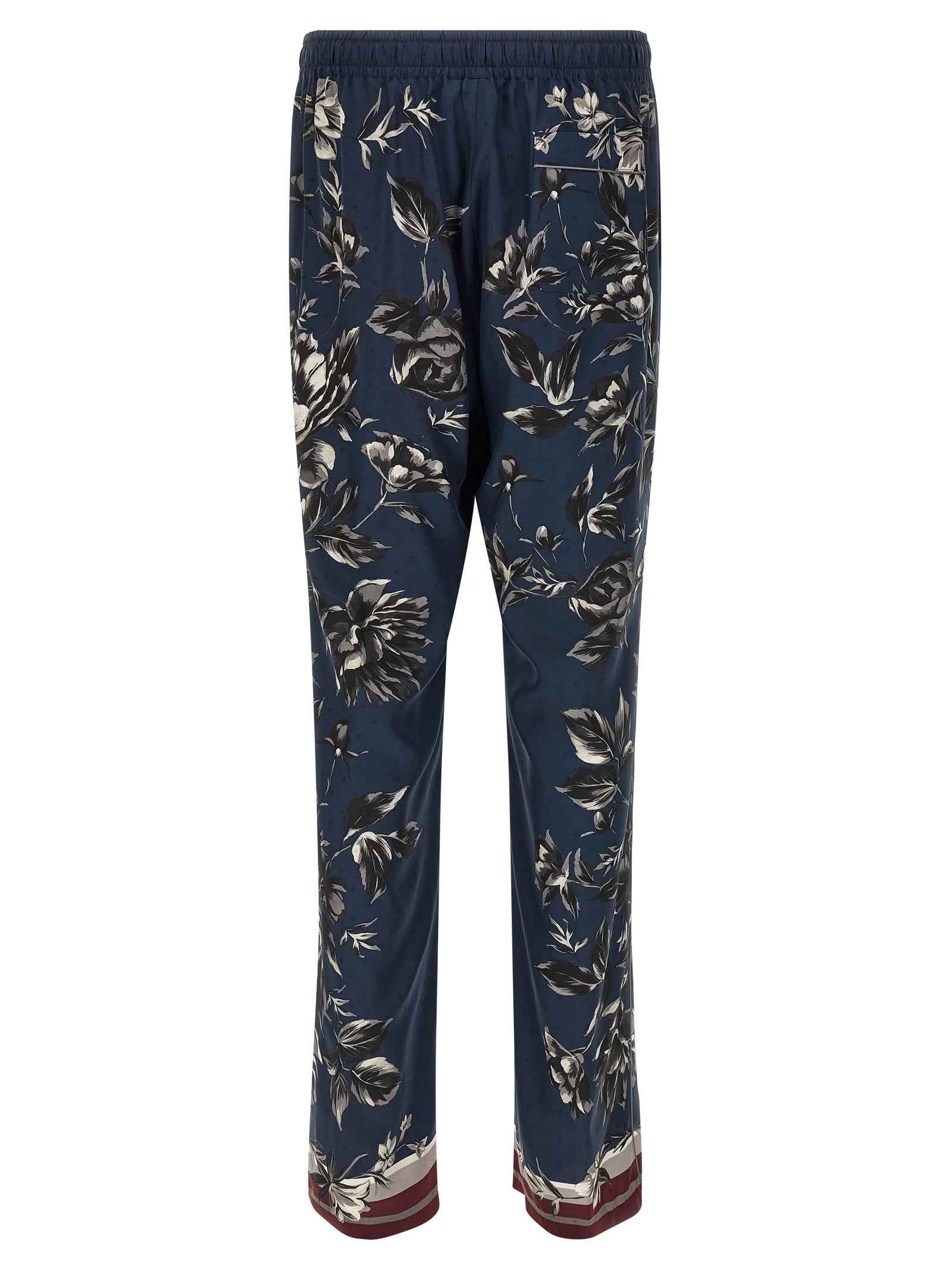 Dolce & Gabbana Blue Silk Casual Pants