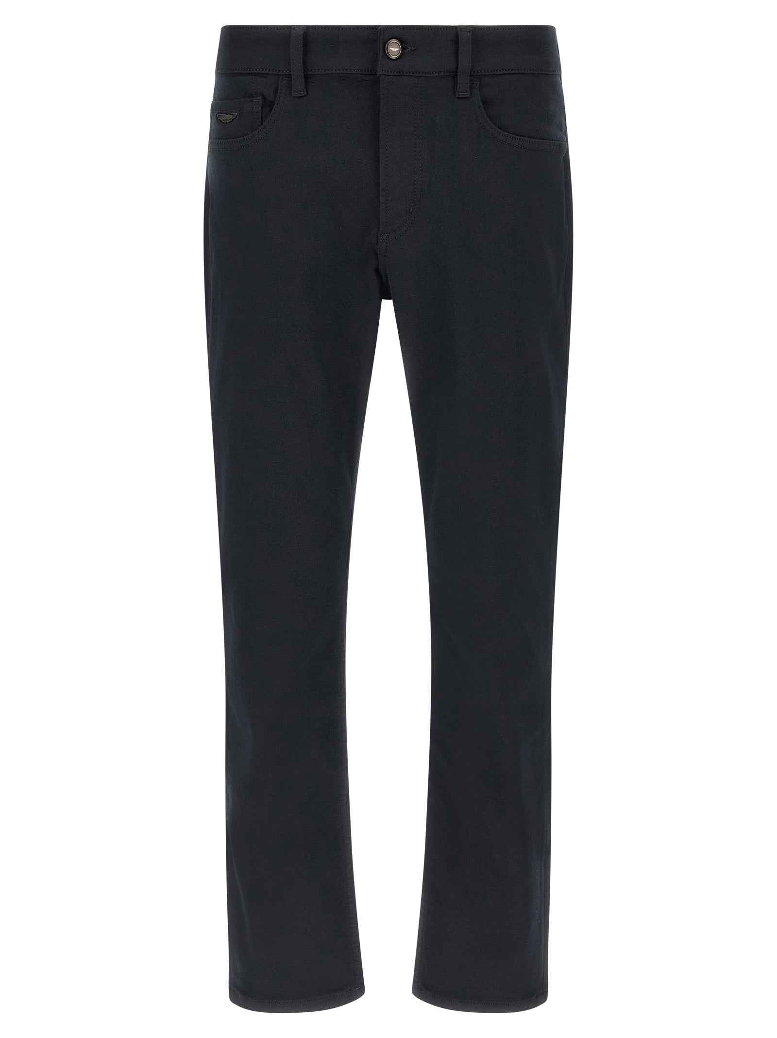 Hugo Boss Blue Polyester Straight-Leg Jeans