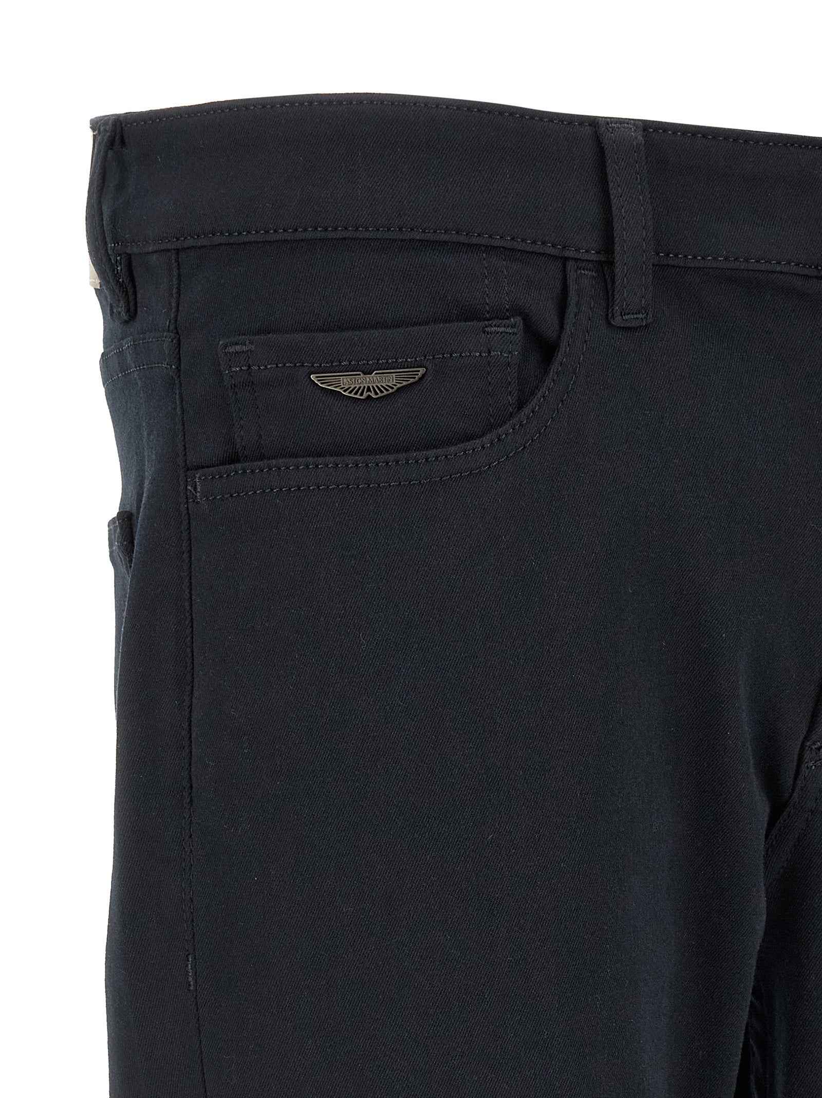 Hugo Boss Blue Polyester Straight-Leg Jeans