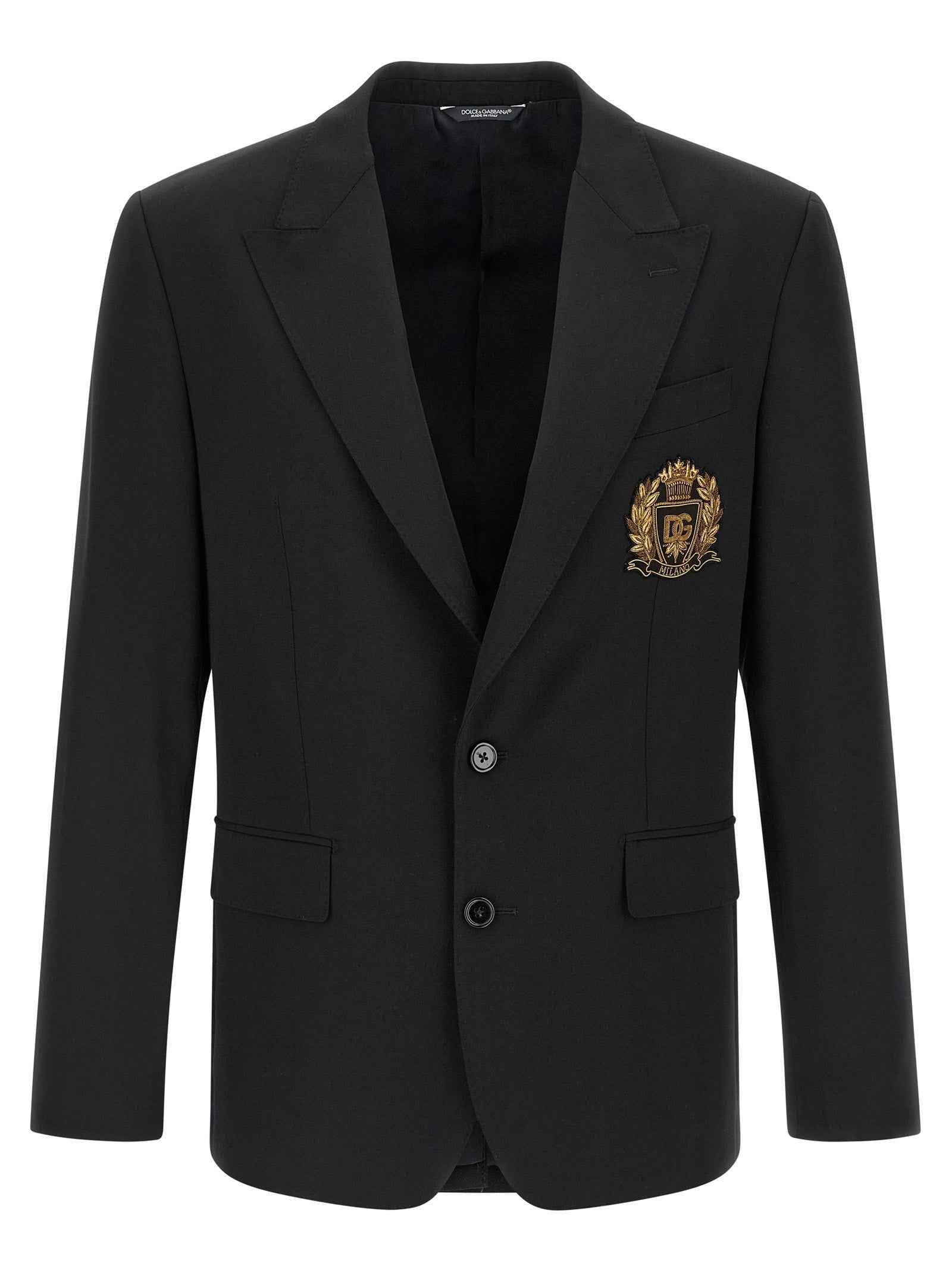 Dolce & Gabbana Black Virgin Wool Blazer