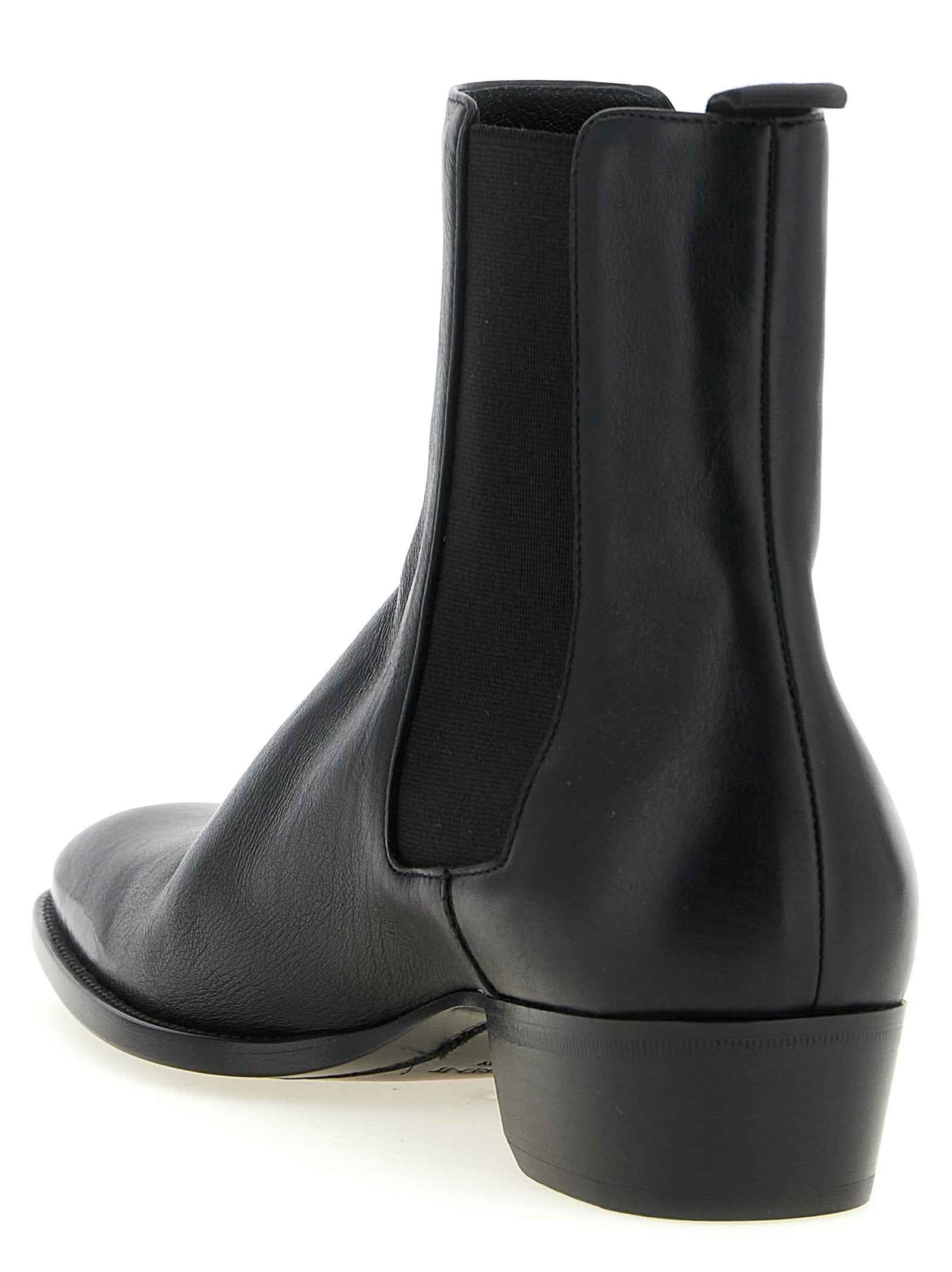 Saint Laurent Black Calfskin Chelsea Boots
