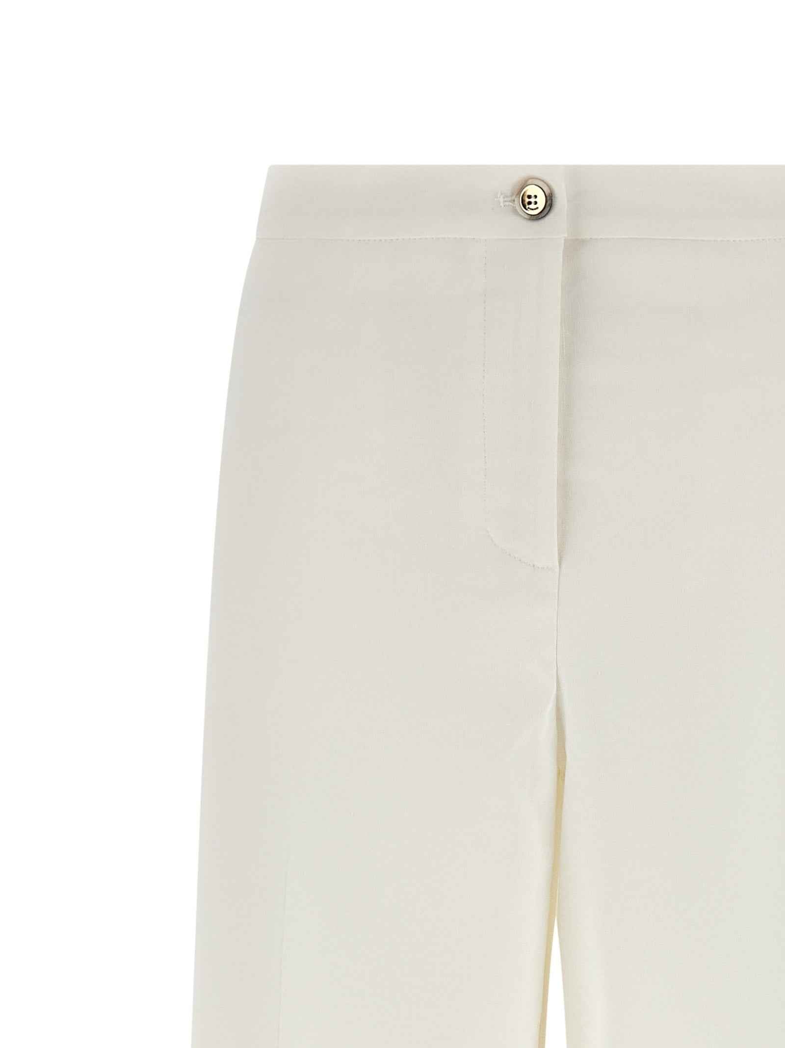PINKO White Linen Casual Pants
