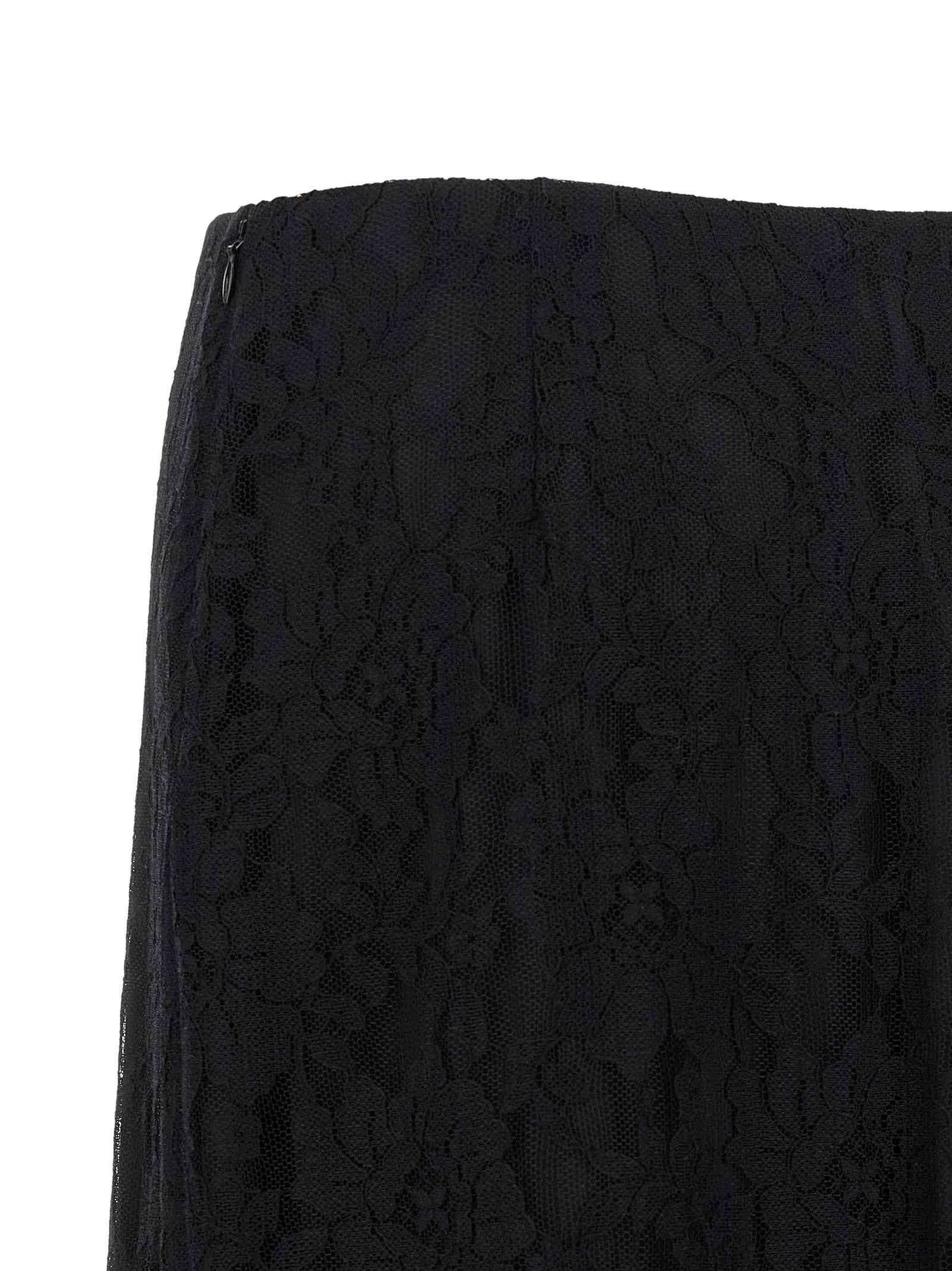 Valentino Garavani Black Cotton Midi Skirt